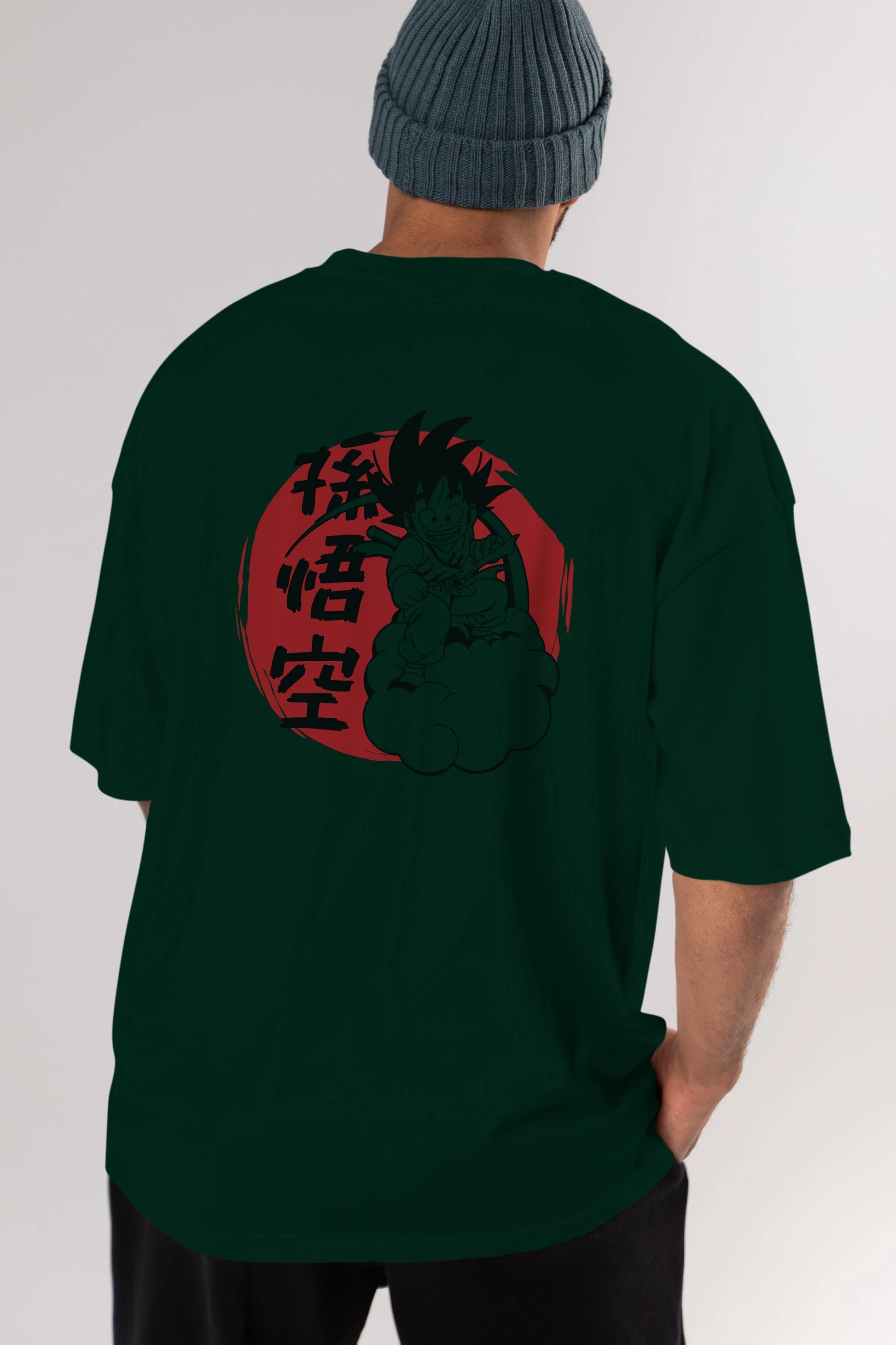 DRAGON BALL Anime Arka Baskılı Oversize t-shirt Erkek Kadın Unisex