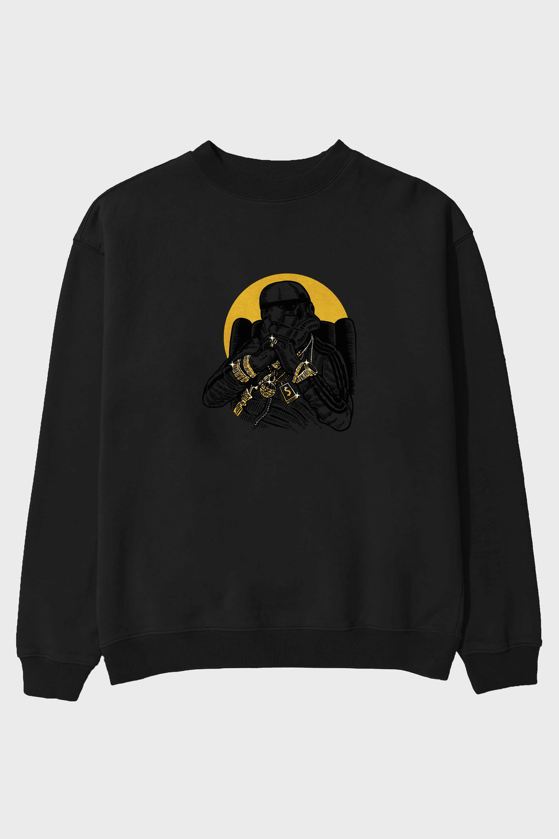 Trooper Dee Jay Ön Baskılı Oversize Sweatshirt Erkek Kadın Unisex