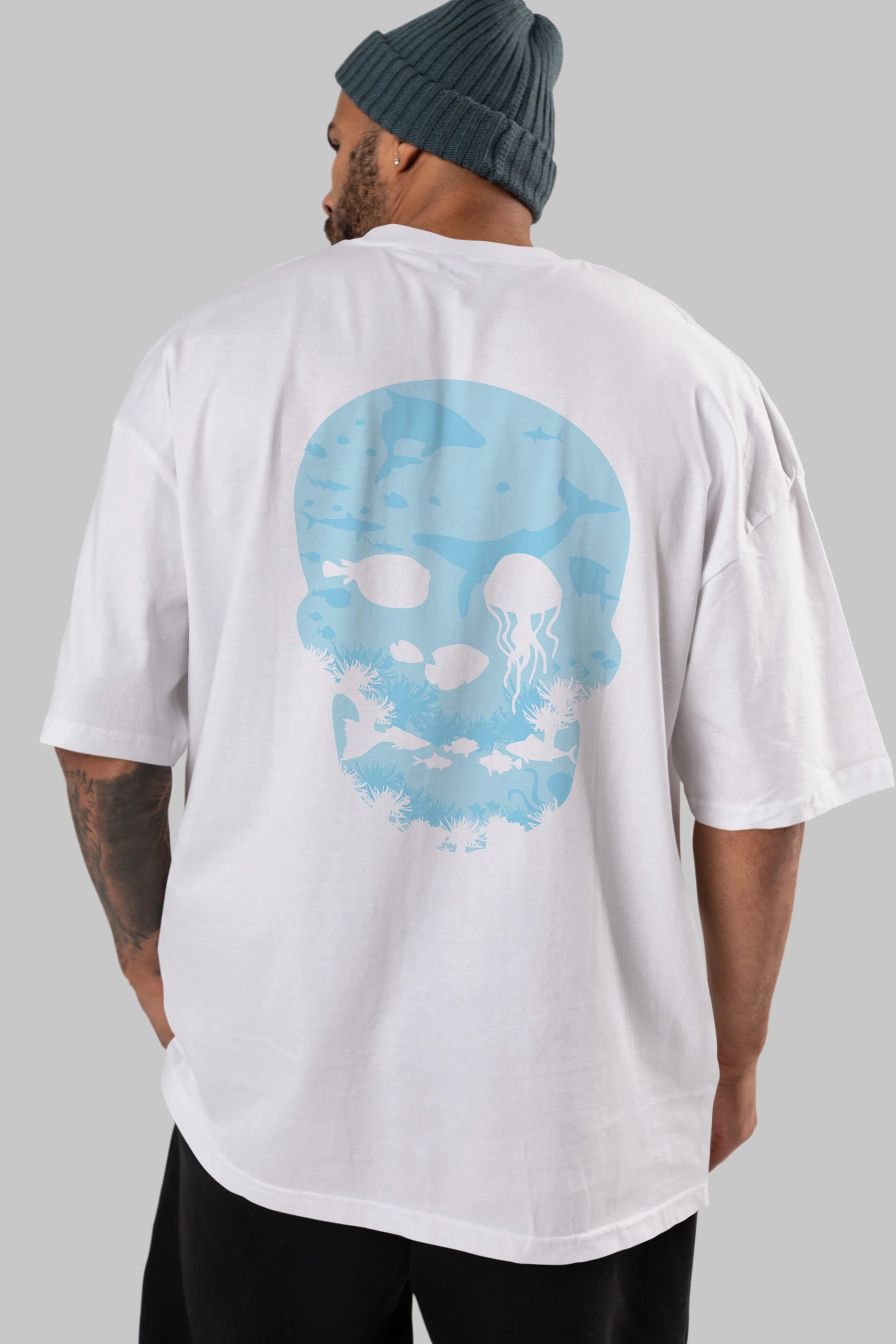 Dead Sea Arka Baskılı Oversize t-shirt %100 pamuk Erkek Kadın Unisex