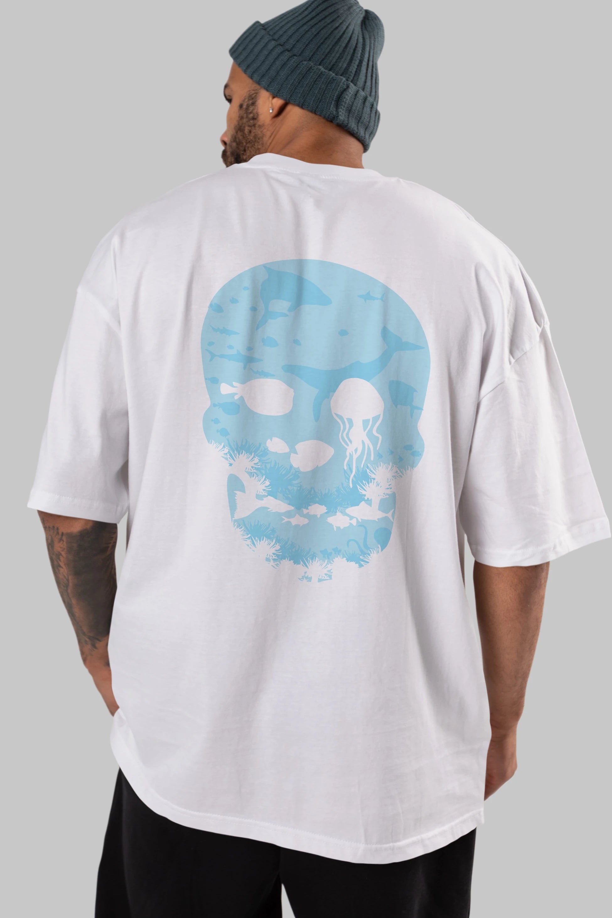 Dead Sea Arka Baskılı Oversize t-shirt %100 pamuk Erkek Kadın Unisex