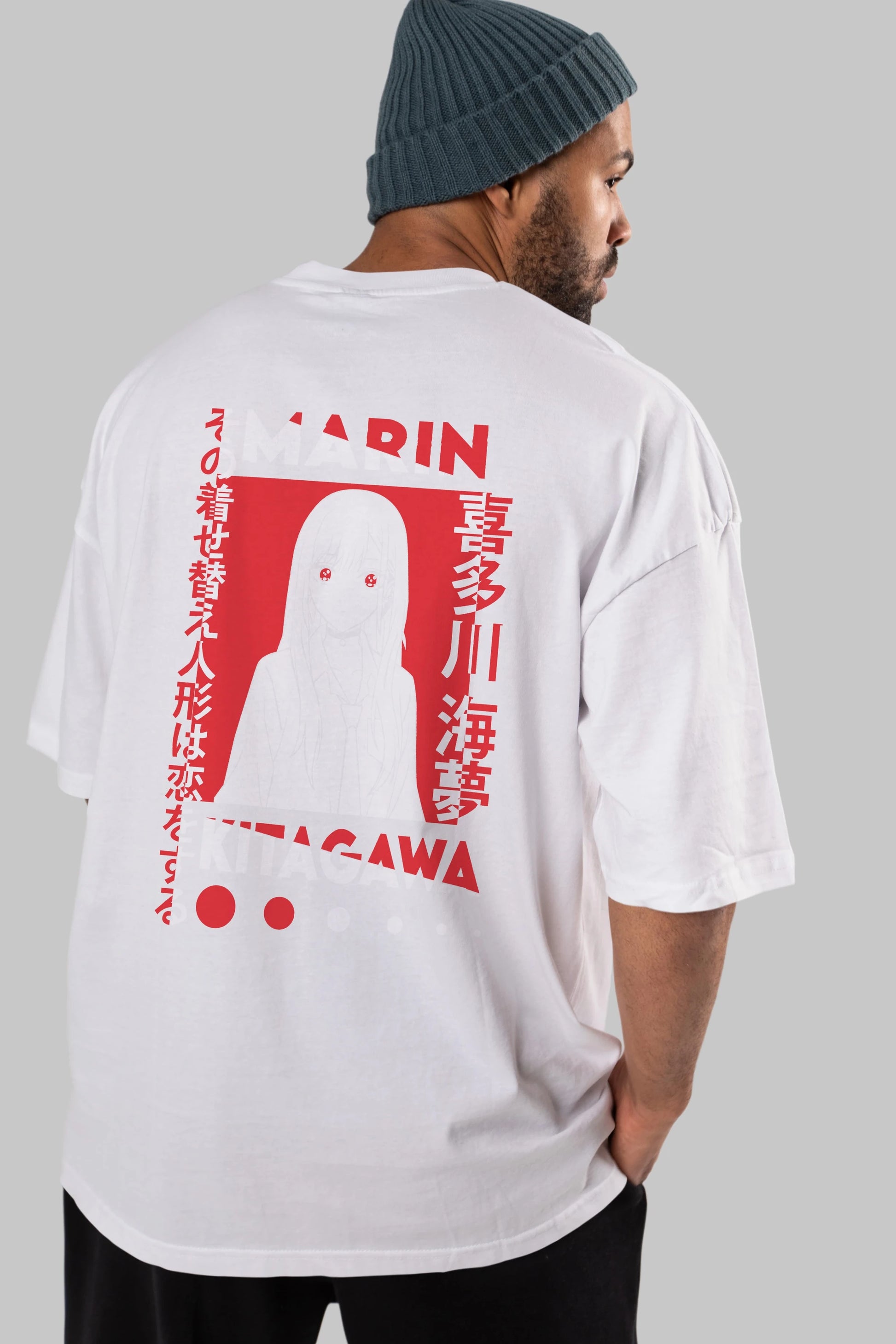 MARIN KITAGAWA Anime Arka Baskılı Oversize t-shirt Erkek Kadın Unisex