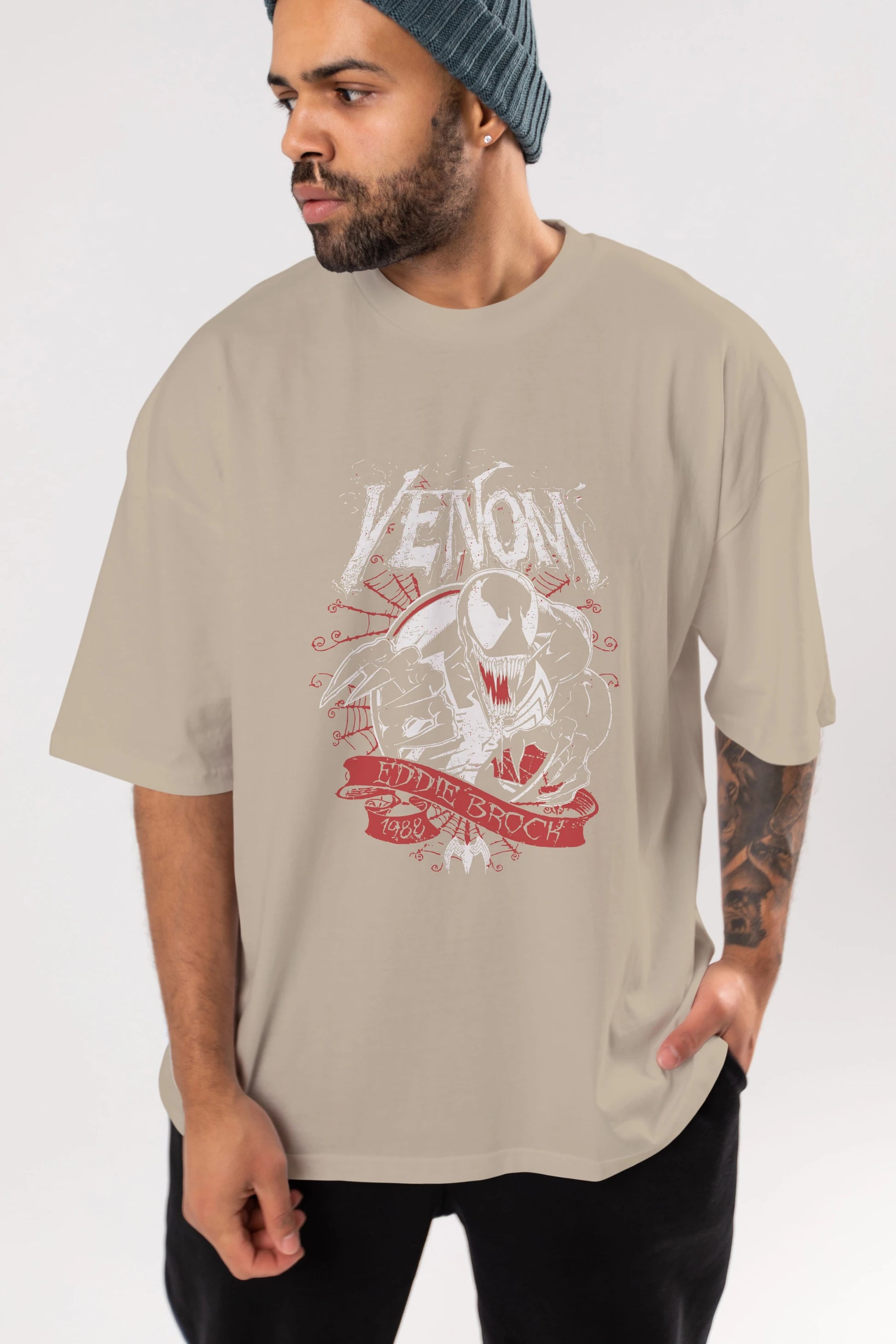 Venom (11) Ön Baskılı Oversize t-shirt Erkek Kadın Unisex %100 Pamuk Bisiklet Yaka tişort
