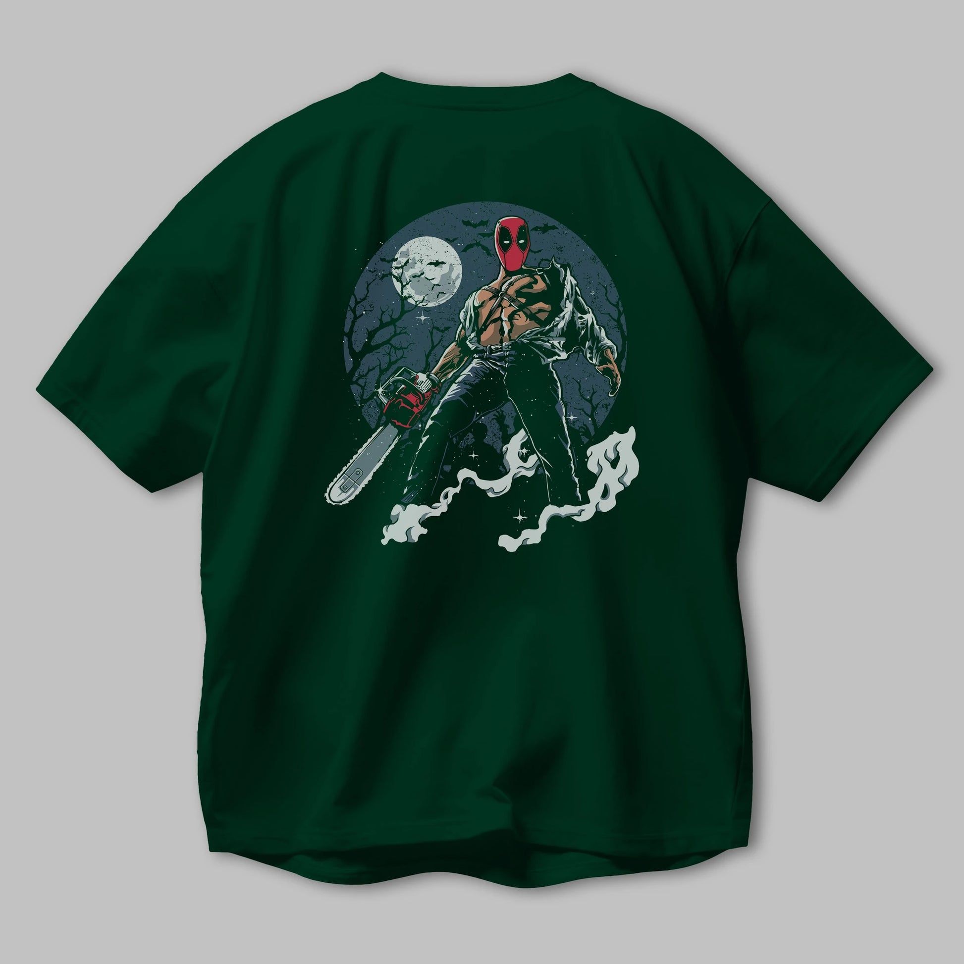 Evil Deadpool Arka Baskılı Oversize t-shirt Erkek Kadın Unisex %100 Pamuk
