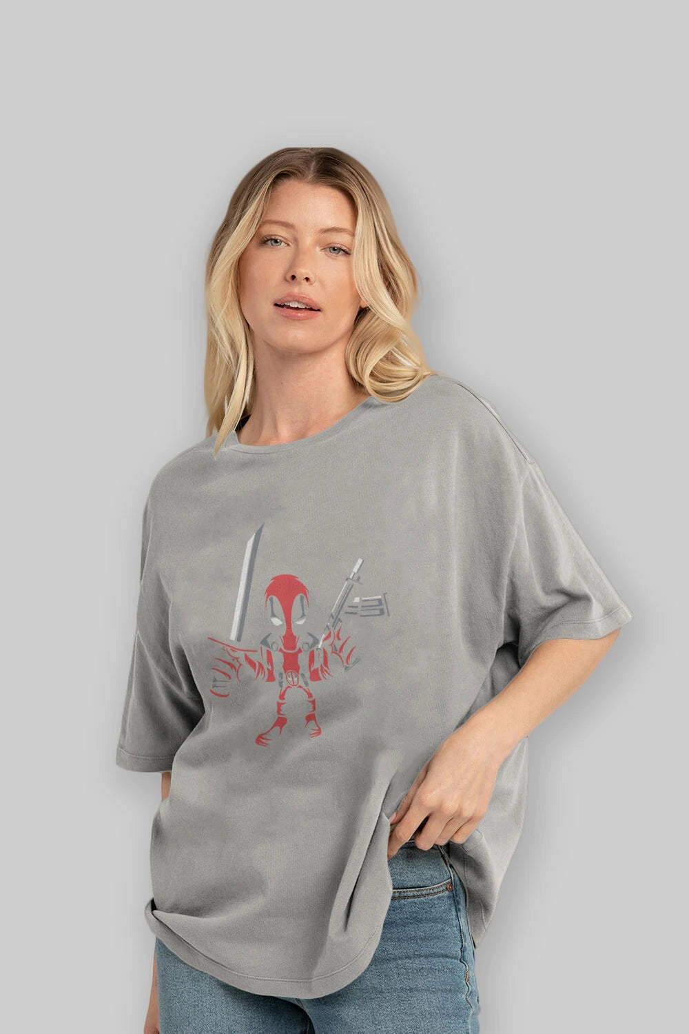 Deadpool (11) Ön Baskılı Oversize t-shirt Erkek Kadın Unisex %100 Pamuk Bisiklet Yaka tişort