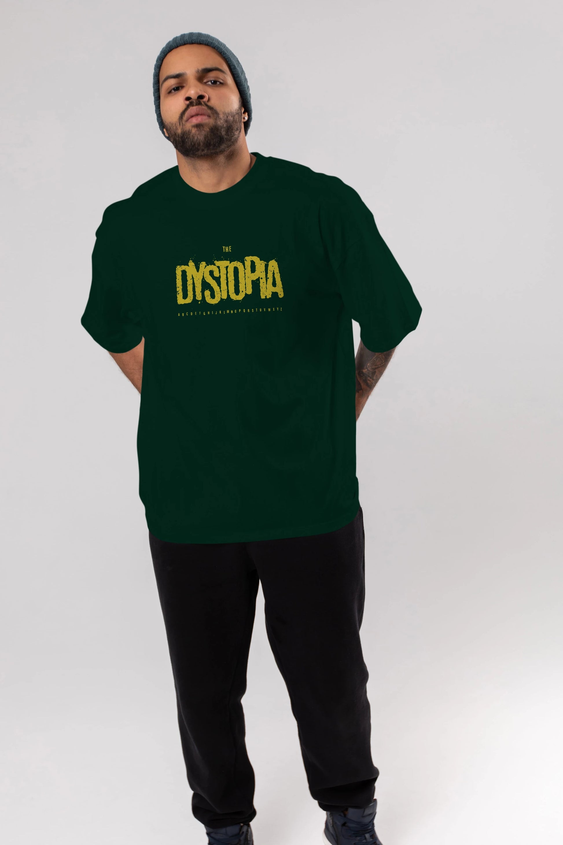 The Dystopia Ön Baskılı Oversize t-shirt Erkek Kadın Unisex