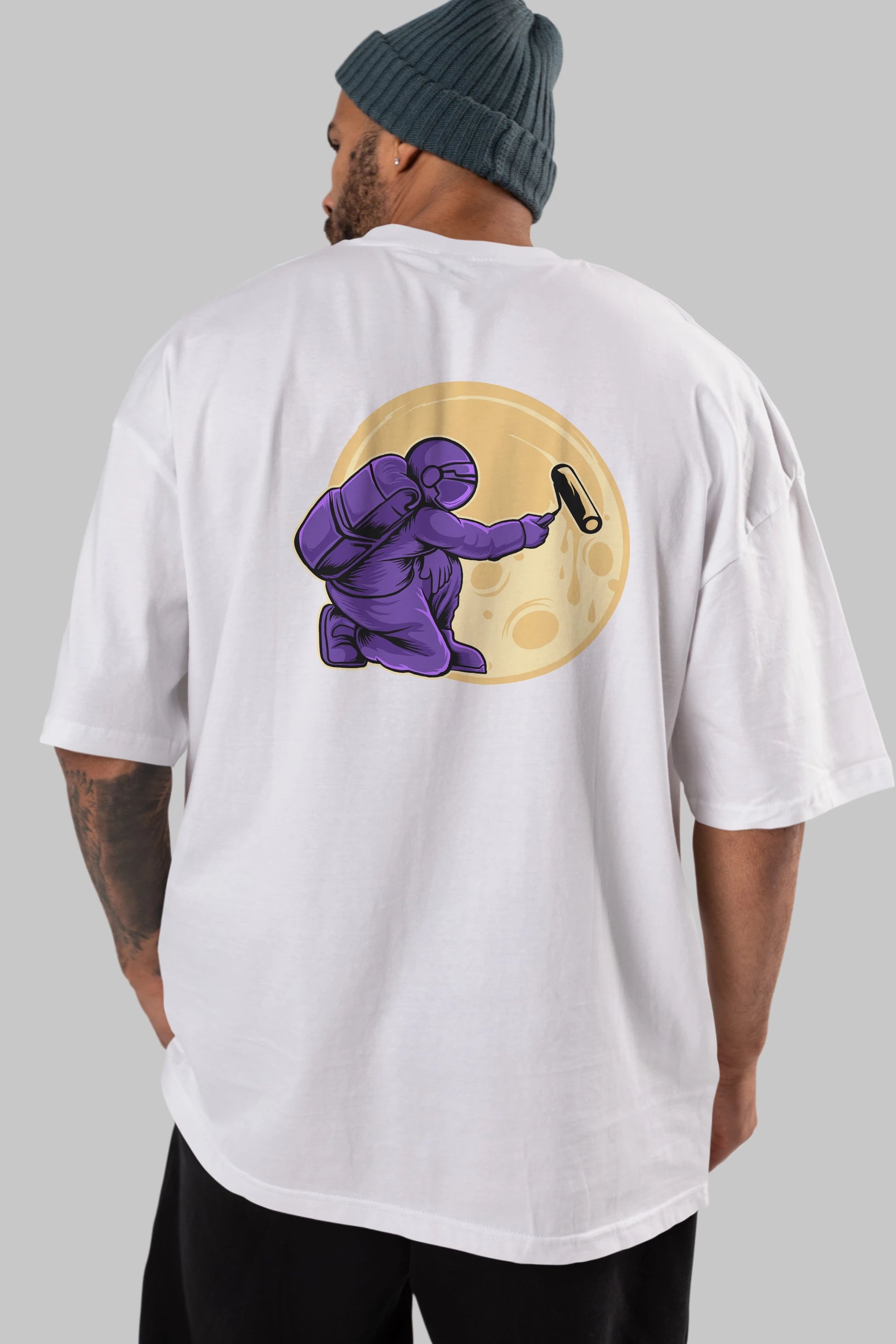 Astropaint Arka Baskılı Oversize t-shirt Erkek Kadın Unisex