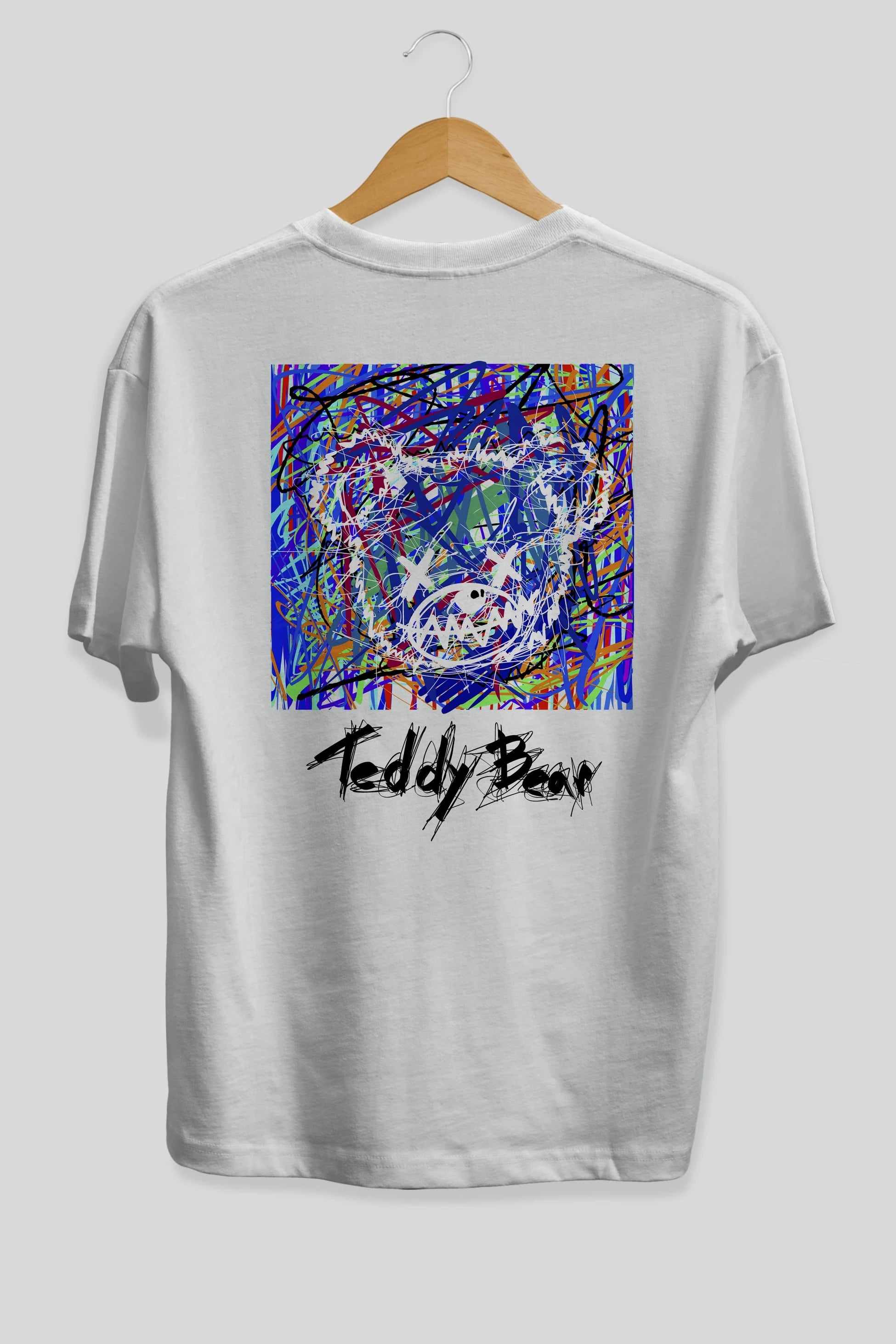 Teddy Bear 3 Arka Baskılı Oversize t-shirt Erkek Kadın Unisex