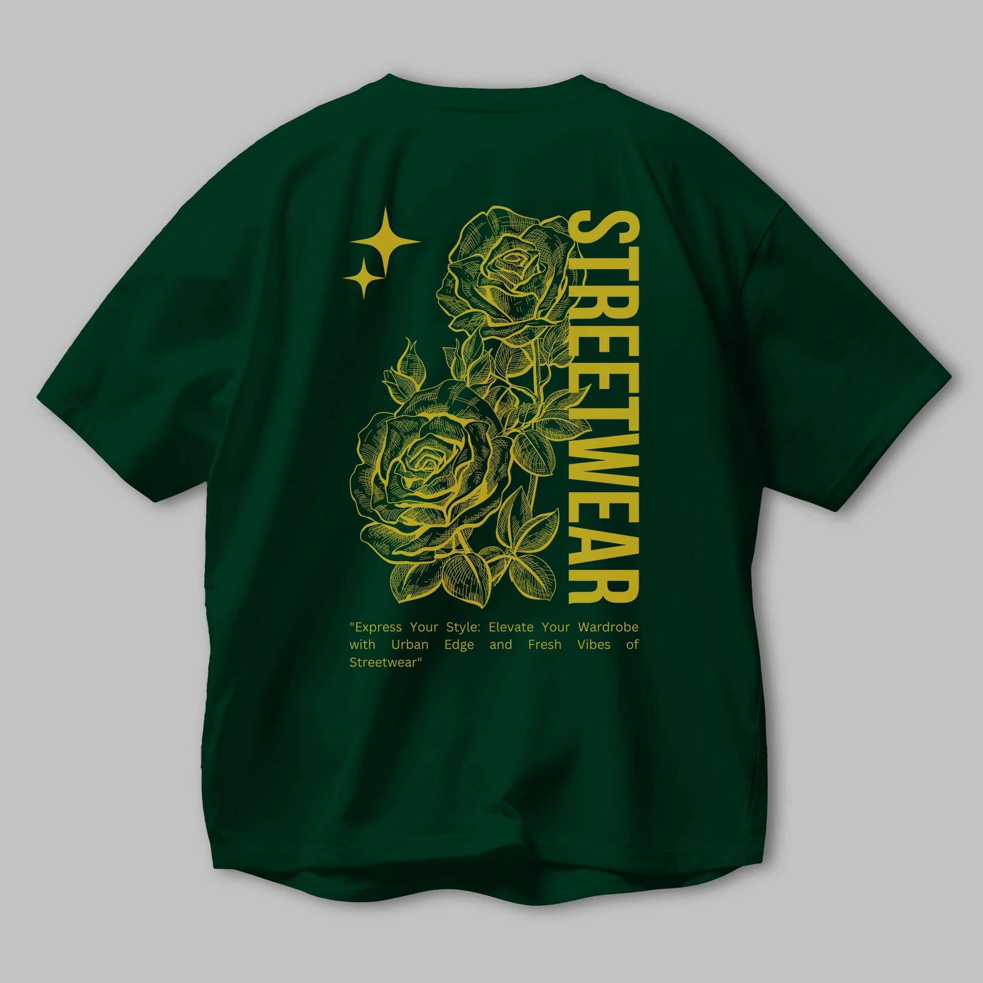 Minimalist Streetwear Arka Baskılı Oversize t-shirt Erkek Kadın Unisex