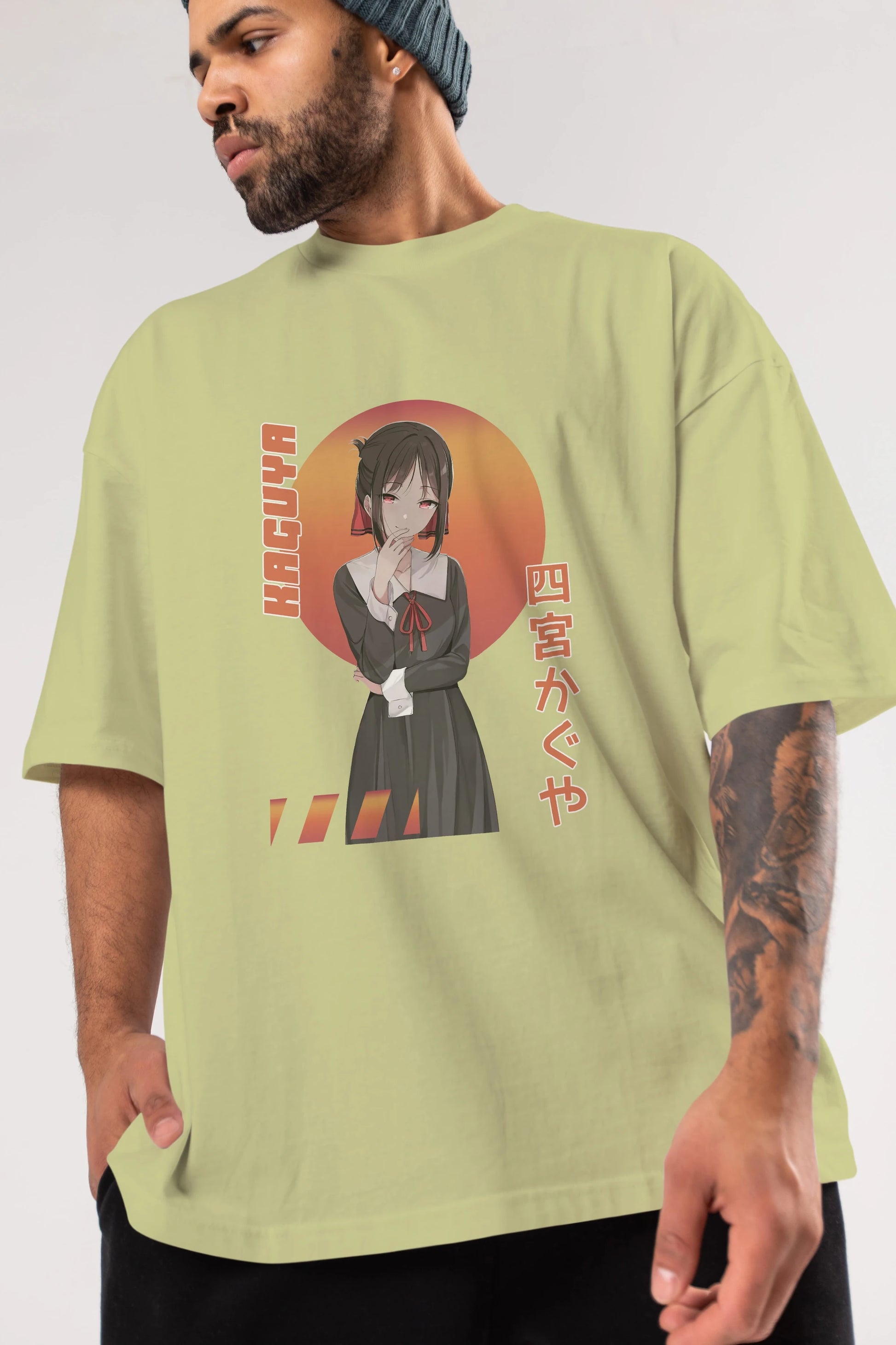 Kaguya Shinomiya 5 Anime Ön Baskılı Oversize t-shirt %100 pamuk Erkek Kadın Unisex
