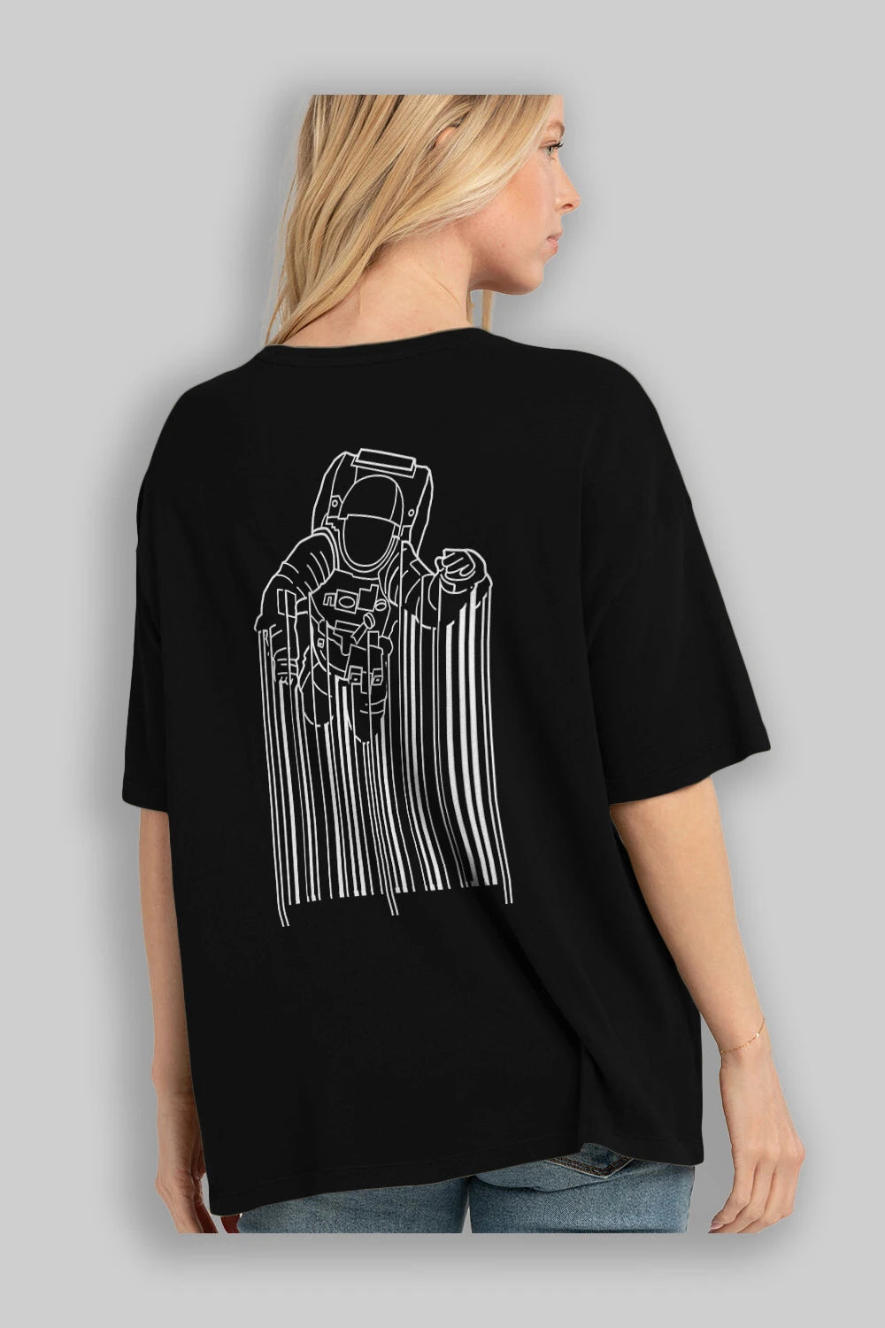 Astrocode Arka Baskılı Oversize t-shirt %100 pamuk Erkek Kadın Unisex