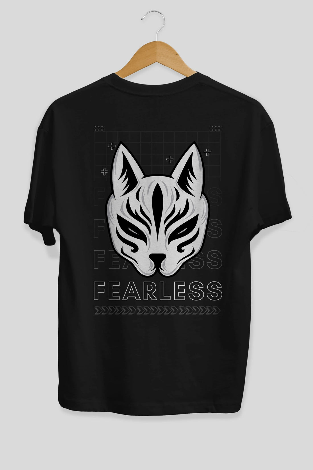 Fearless Yazılı Arka Baskılı Oversize t-shirt Erkek Kadın Unisex