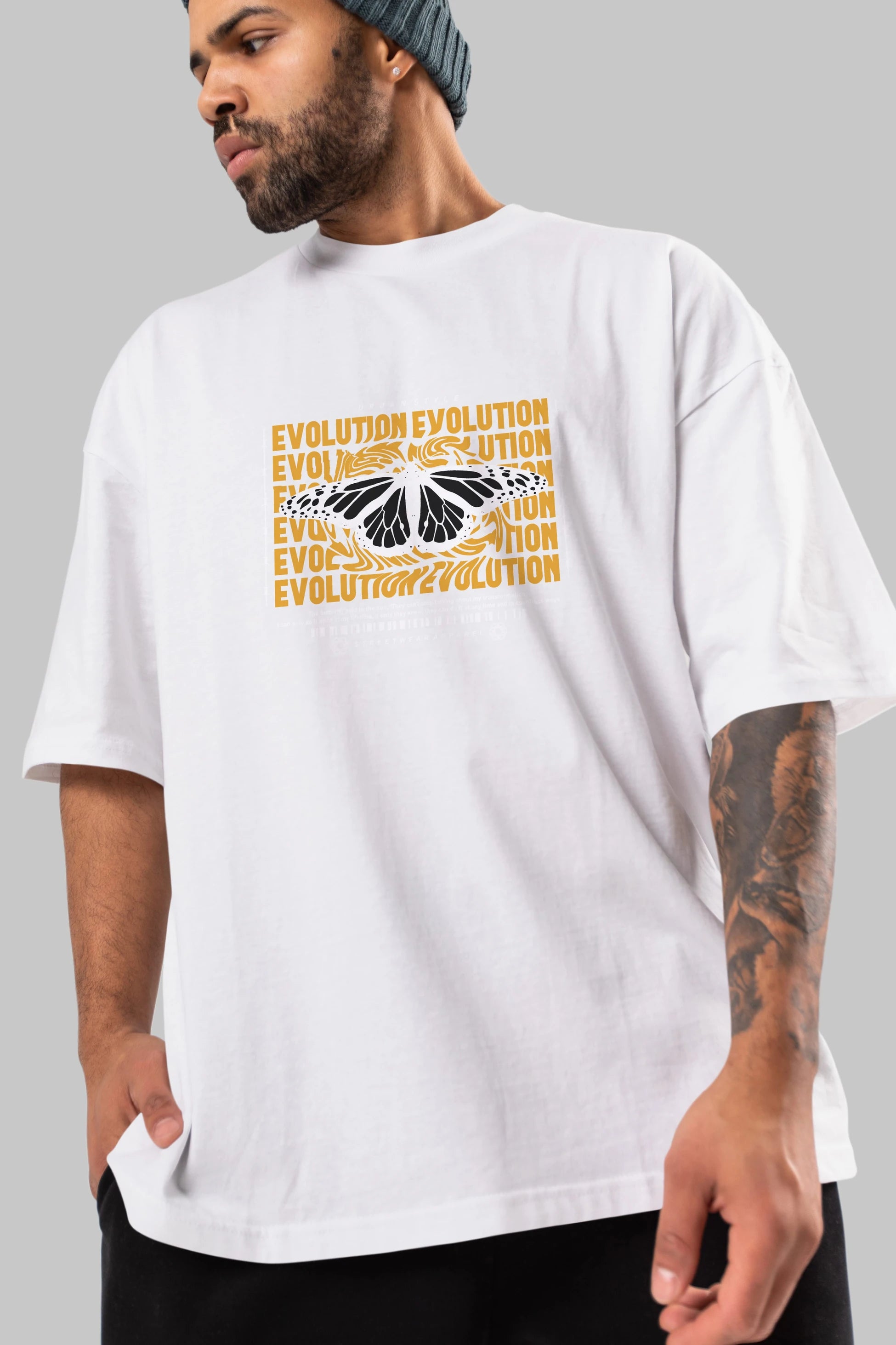 Evolution Urban Style Ön Baskılı Oversize t-shirt Erkek Kadın Unisex