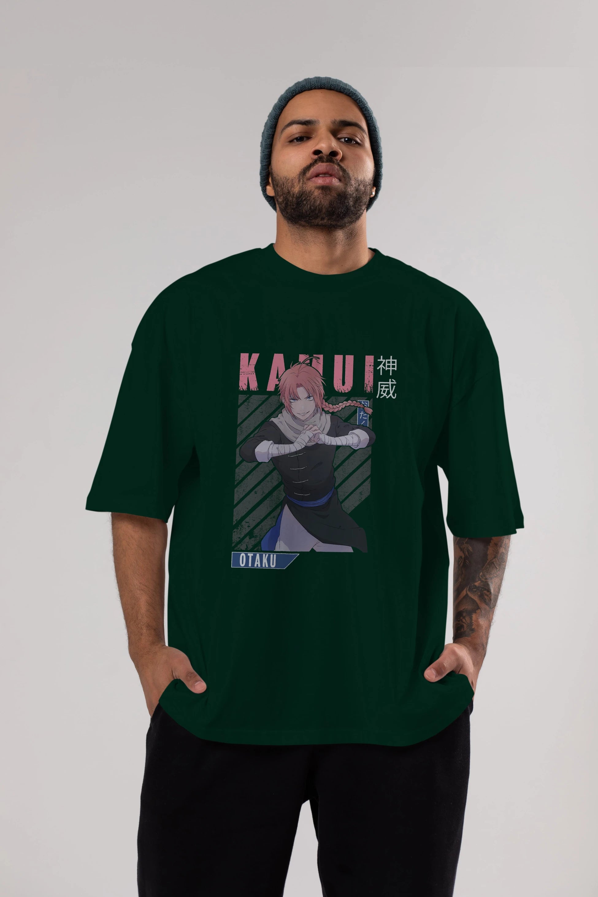 Kamui GINTAMA Anime Ön Baskılı Oversize t-shirt %100 pamuk Erkek Kadın Unisex