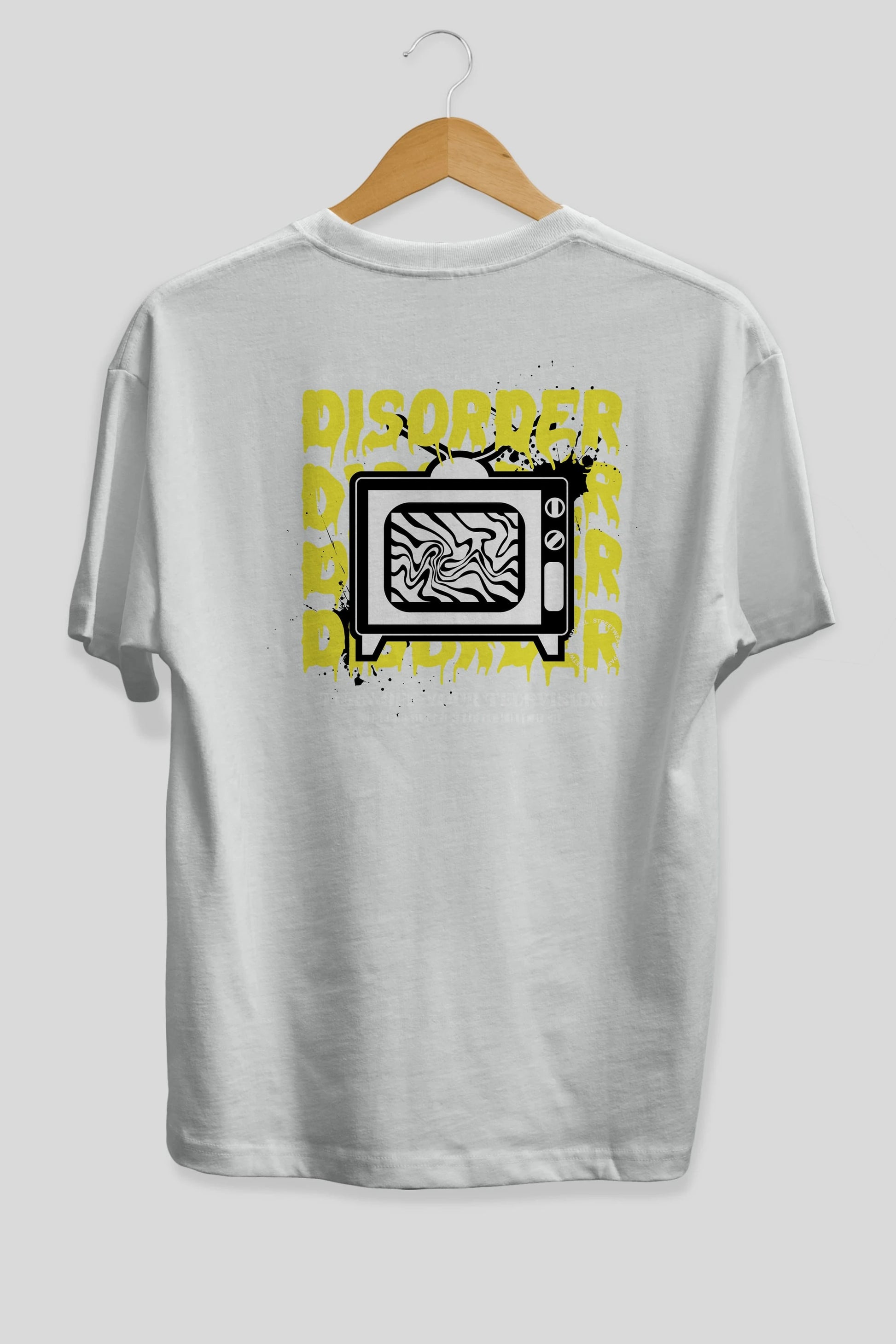 Disorder Streetwear Arka Baskılı Oversize t-shirt Erkek Kadın Unisex