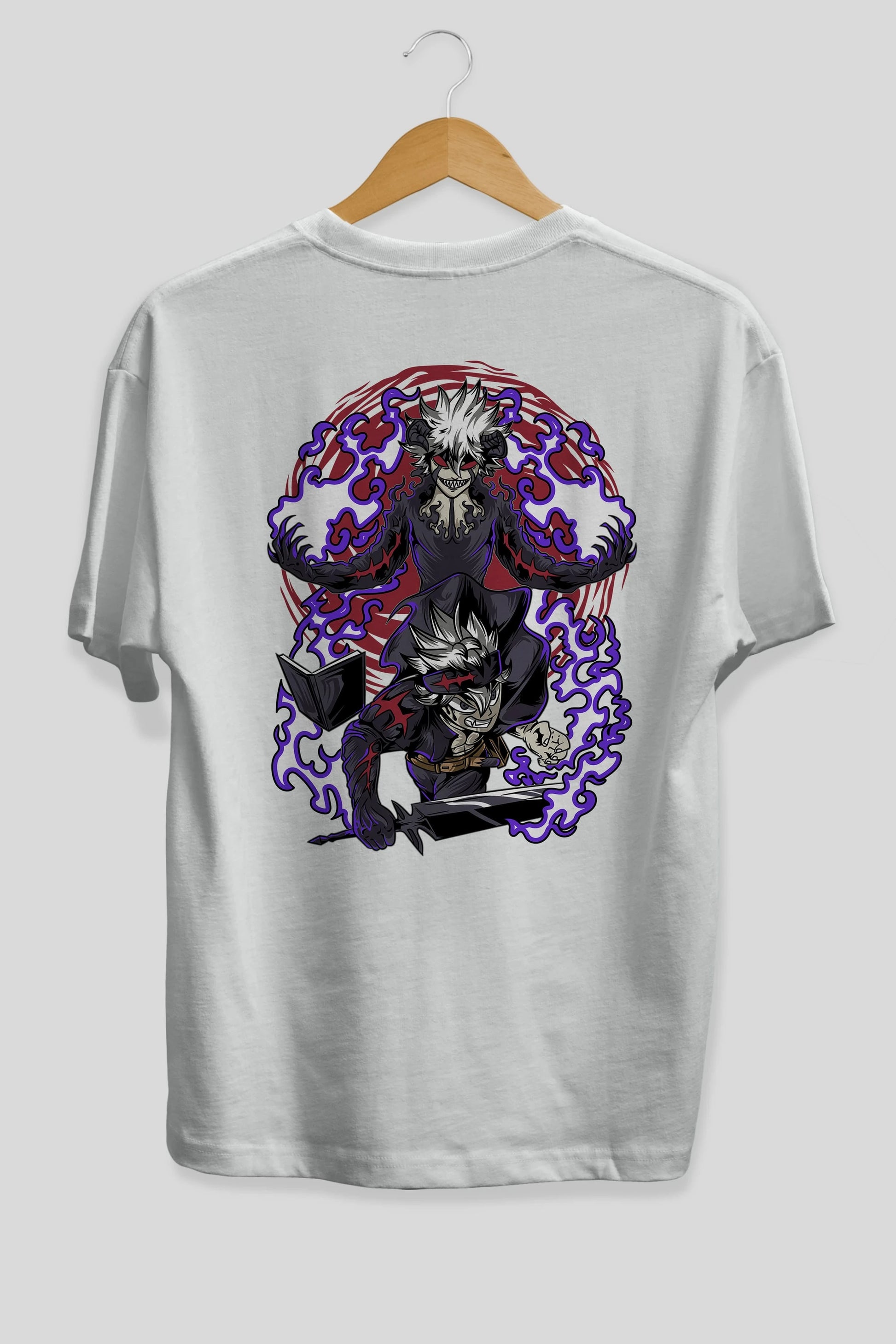 BLACK CLOVER DEVIL UNION Anime Arka Baskılı Oversize t-shirt Erkek Kadın Unisex