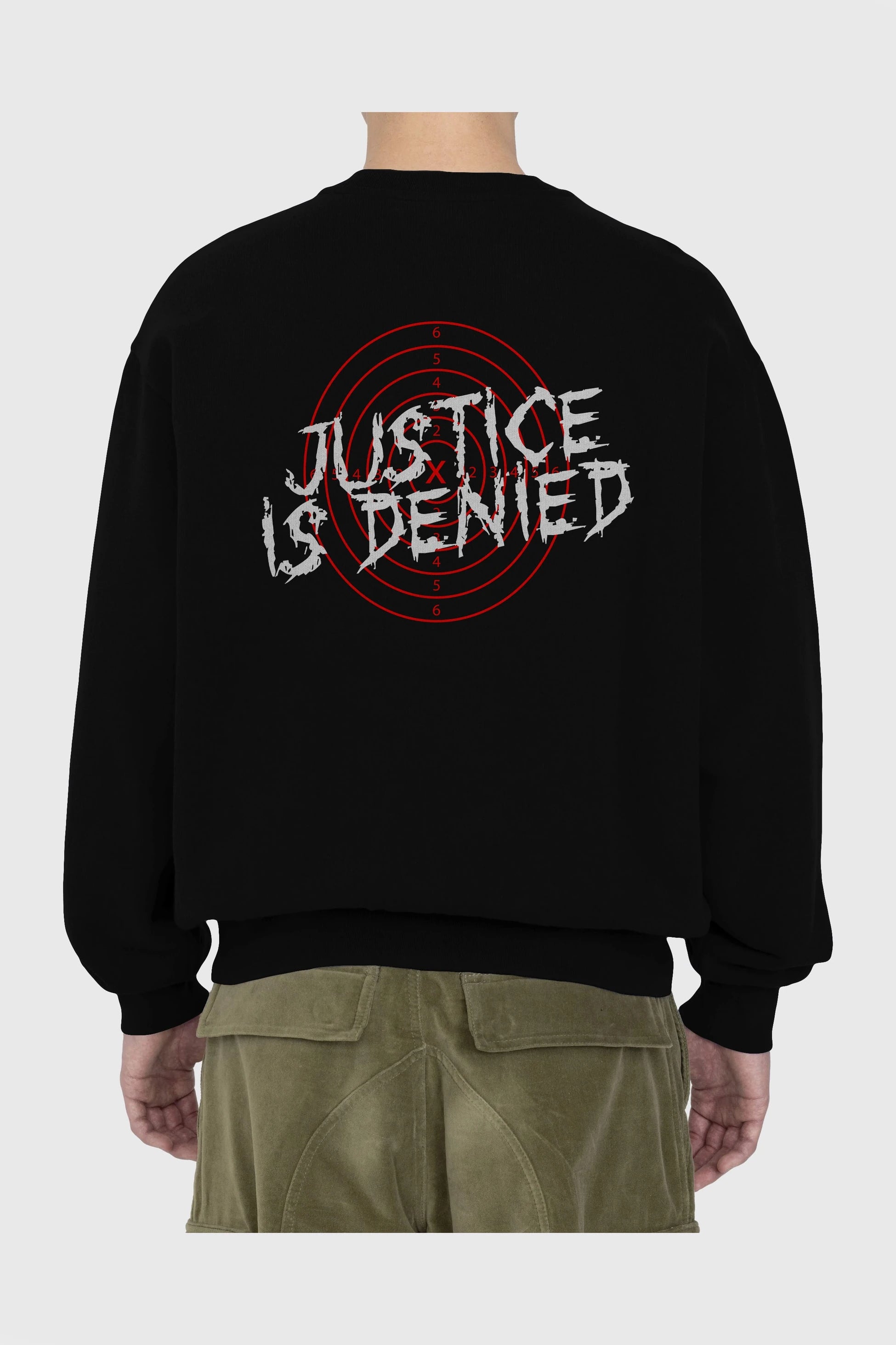 Justice is Denied Arka Baskılı Oversize Sweatshirt Erkek Kadın Unisex