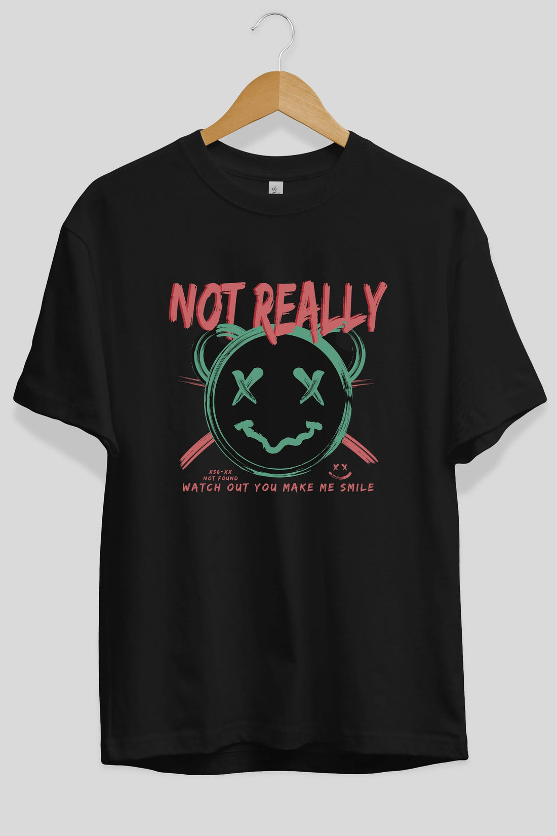 Not Really Bear Ön Baskılı Oversize t-shirt Erkek Kadın Unisex