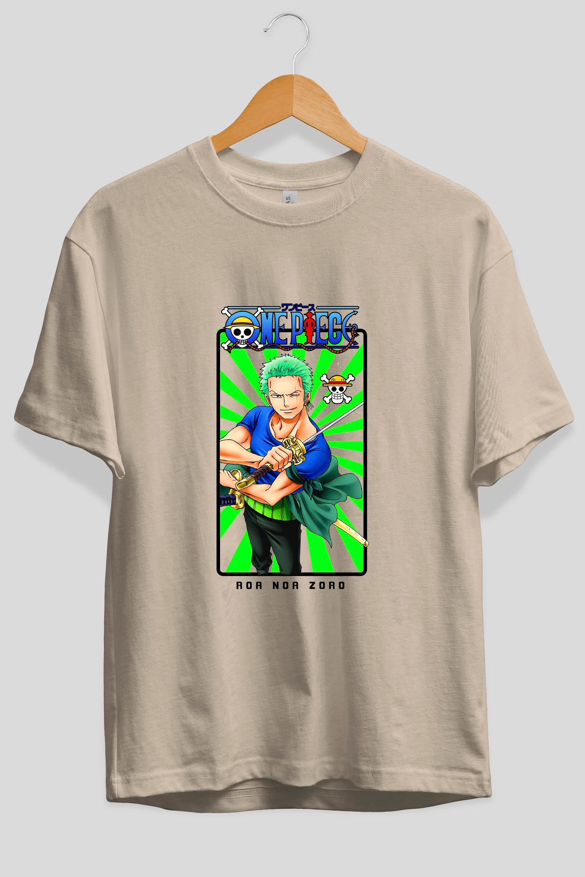 Roronoa Zoro 6 Anime Ön Baskılı Oversize t-shirt Erkek Kadın Unisex