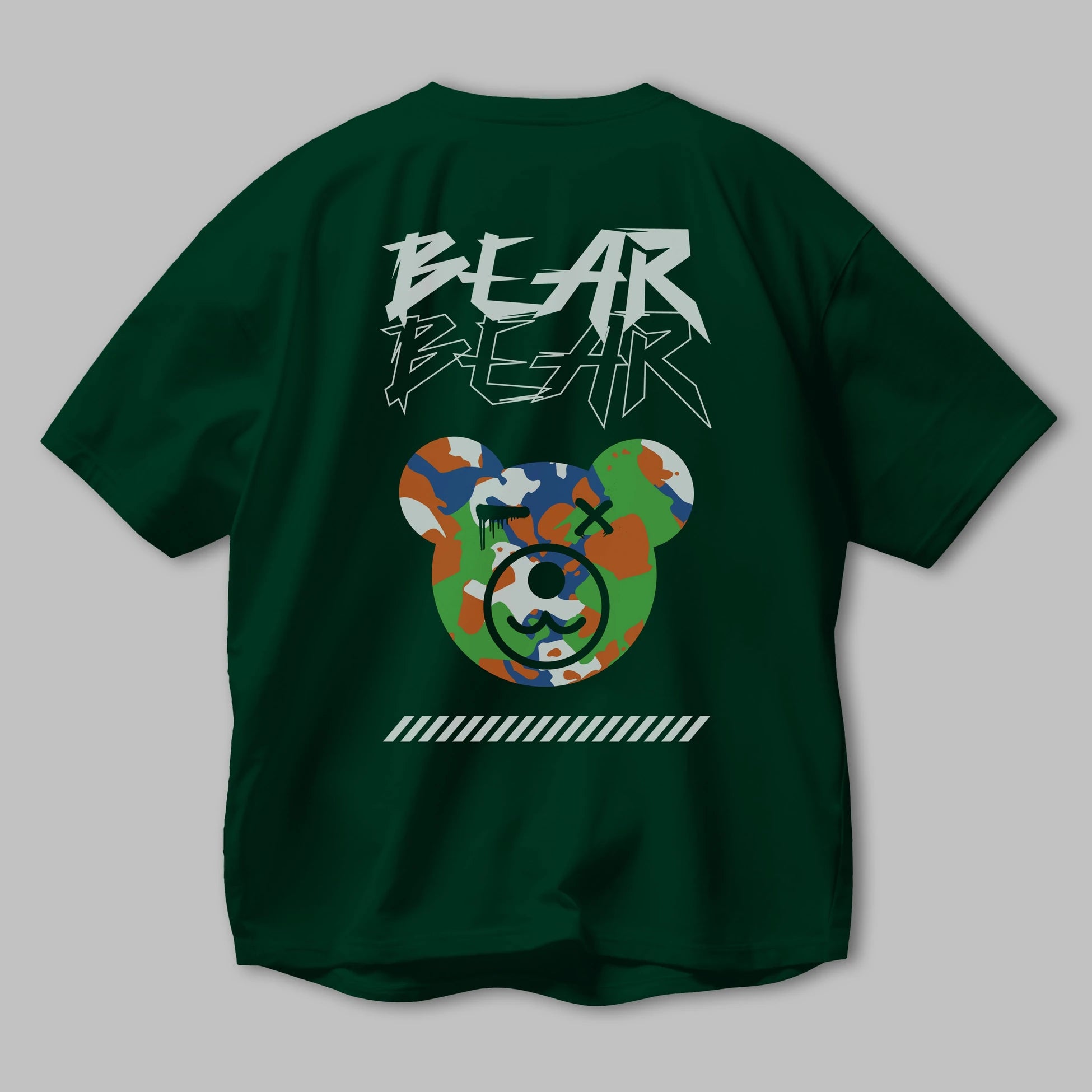 Bear Bear Arka Baskılı Oversize t-shirt Erkek Kadın Unisex