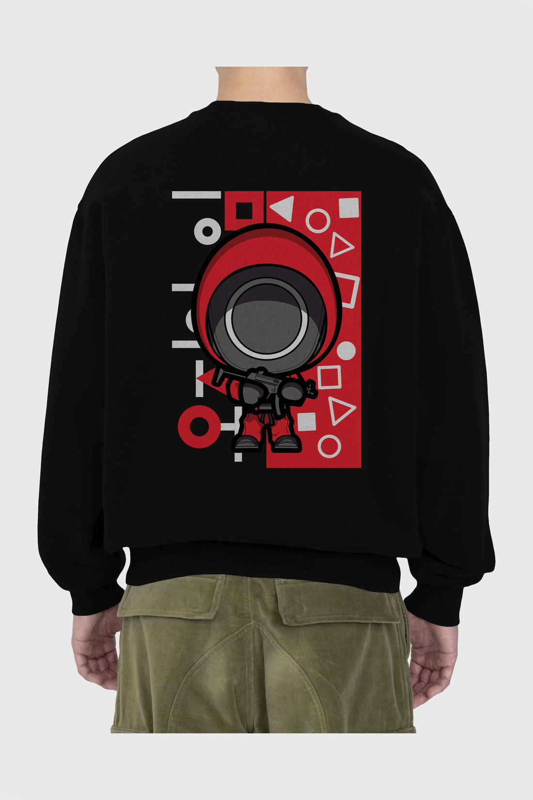 Squid Game (4) Arka Baskılı Oversize Sweatshirt Erkek Kadın Unisex