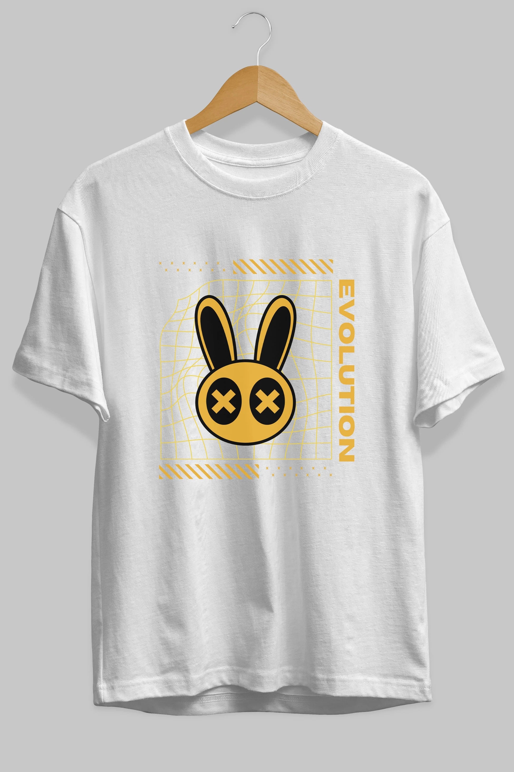 Evolution Yazılı Ön Baskılı Oversize t-shirt Erkek Kadın Unisex