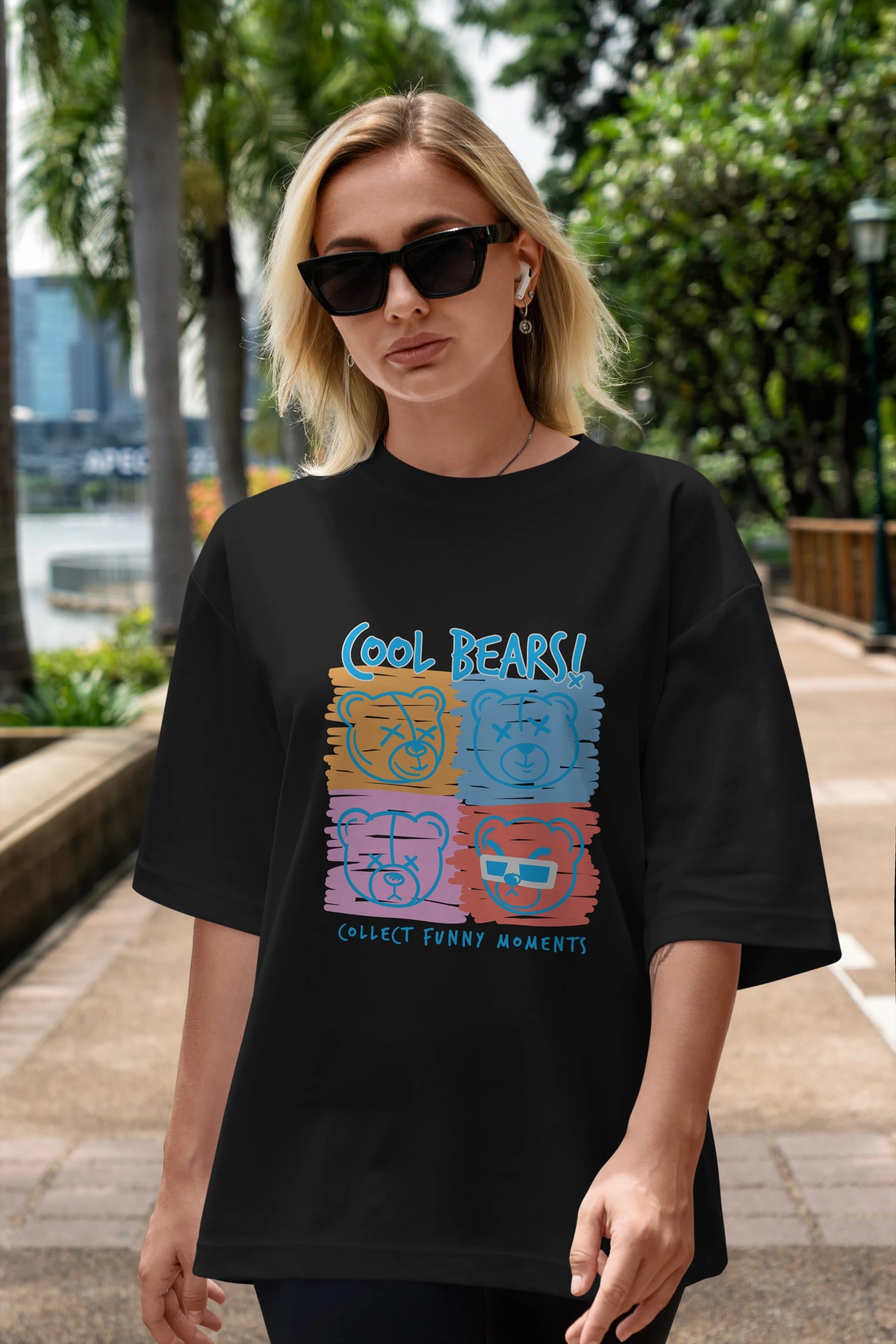 Cool Bears Ön Baskılı Oversize t-shirt Erkek Kadın Unisex