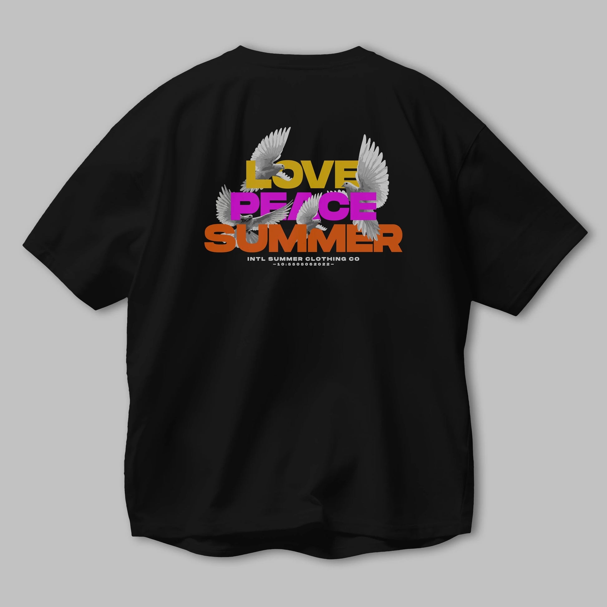 Love Peace Summer Arka Baskılı Oversize t-shirt Erkek Kadın Unisex