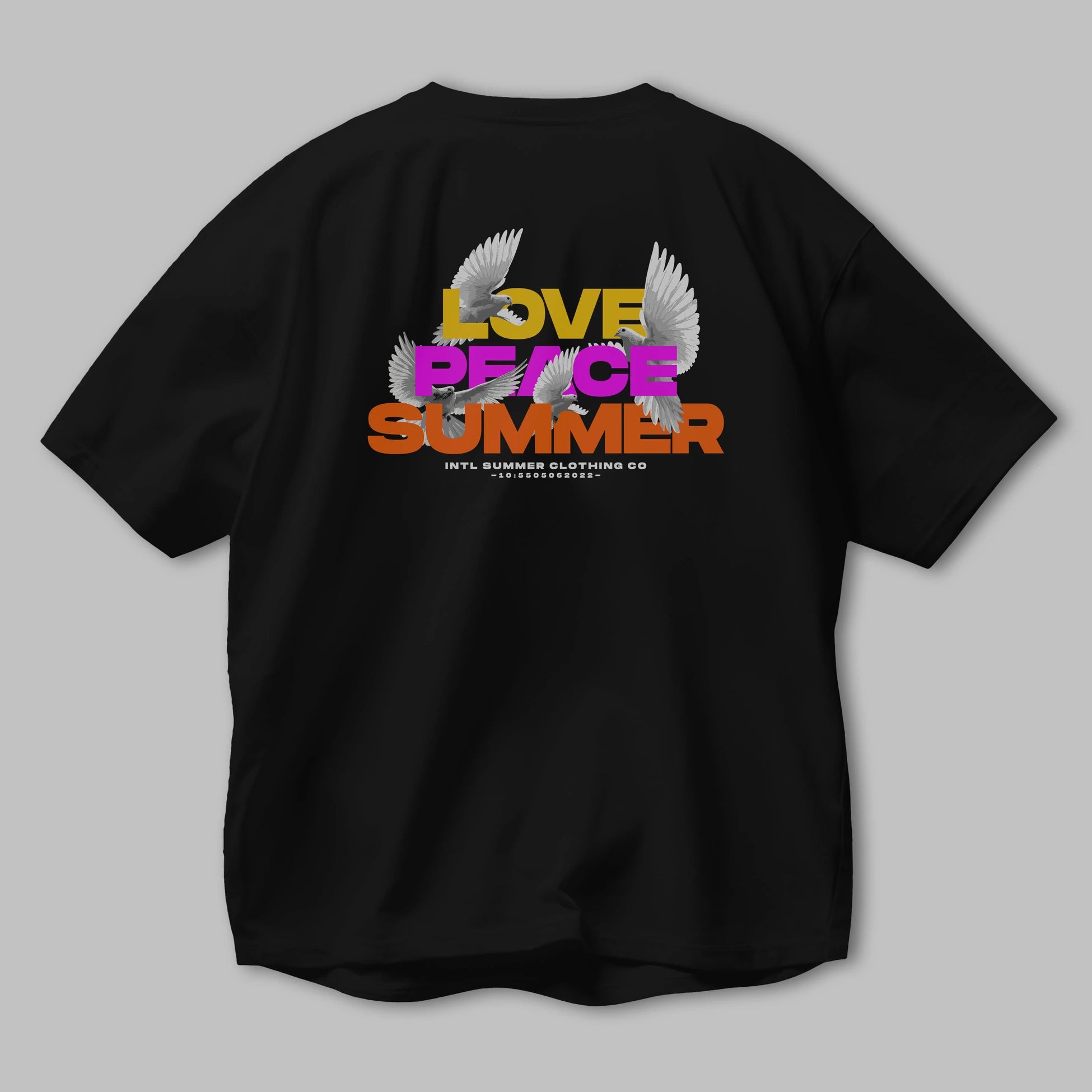Love Peace Summer Arka Baskılı Oversize t-shirt Erkek Kadın Unisex