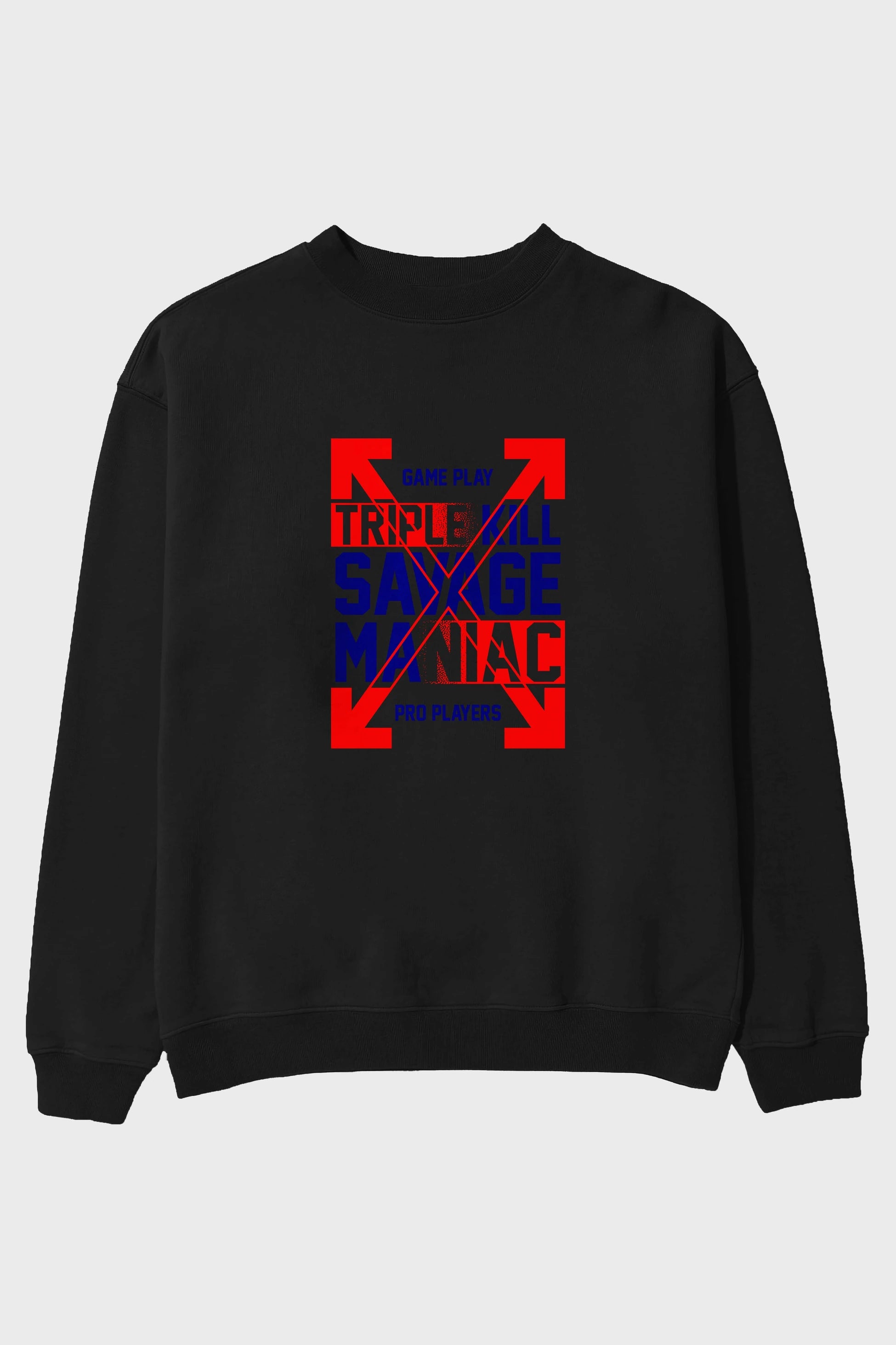 Kill Savage Ön Baskılı Oversize Sweatshirt Erkek Kadın Unisex