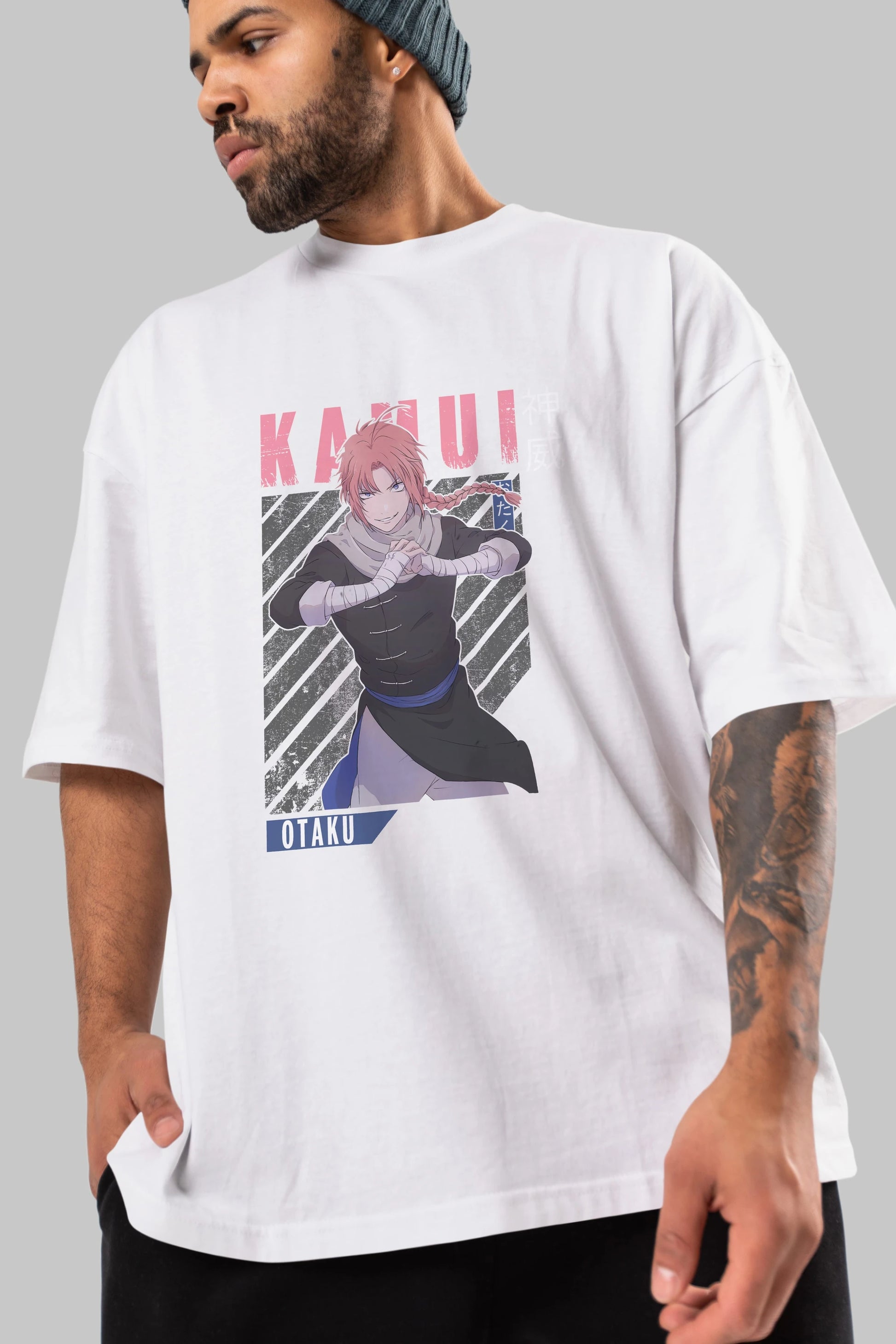 Kamui GINTAMA Anime Ön Baskılı Oversize t-shirt %100 pamuk Erkek Kadın Unisex
