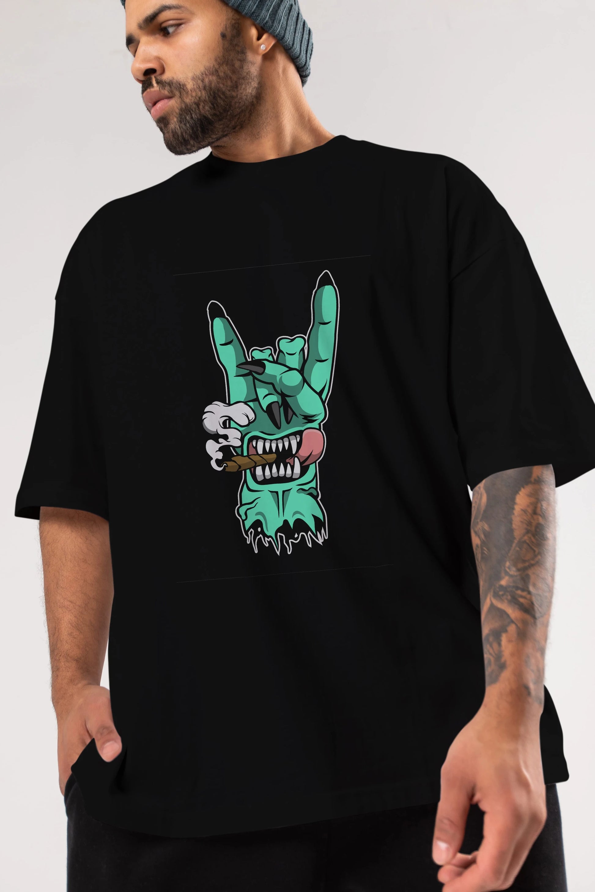 Metal Sign Ön Baskılı Oversize t-shirt Erkek Kadın Unisex %100 Pamuk tişort