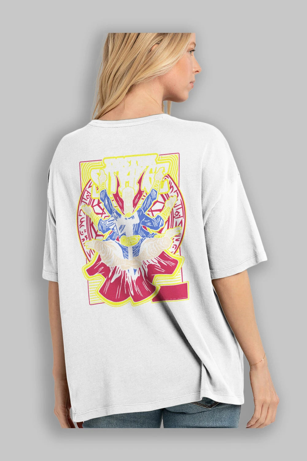 Doctor Strange (1) Arka Baskılı Oversize t-shirt Erkek Kadın Unisex %100 Pamuk Bisiklet Yaka tişort