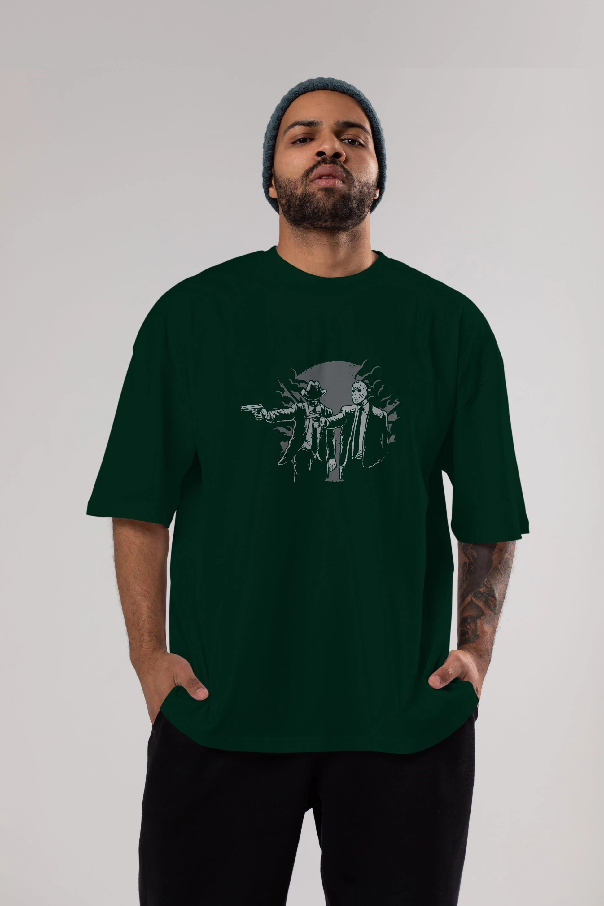 Pulp Killer Ön Baskılı Oversize t-shirt Erkek Kadın Unisex %100 Pamuk tişort