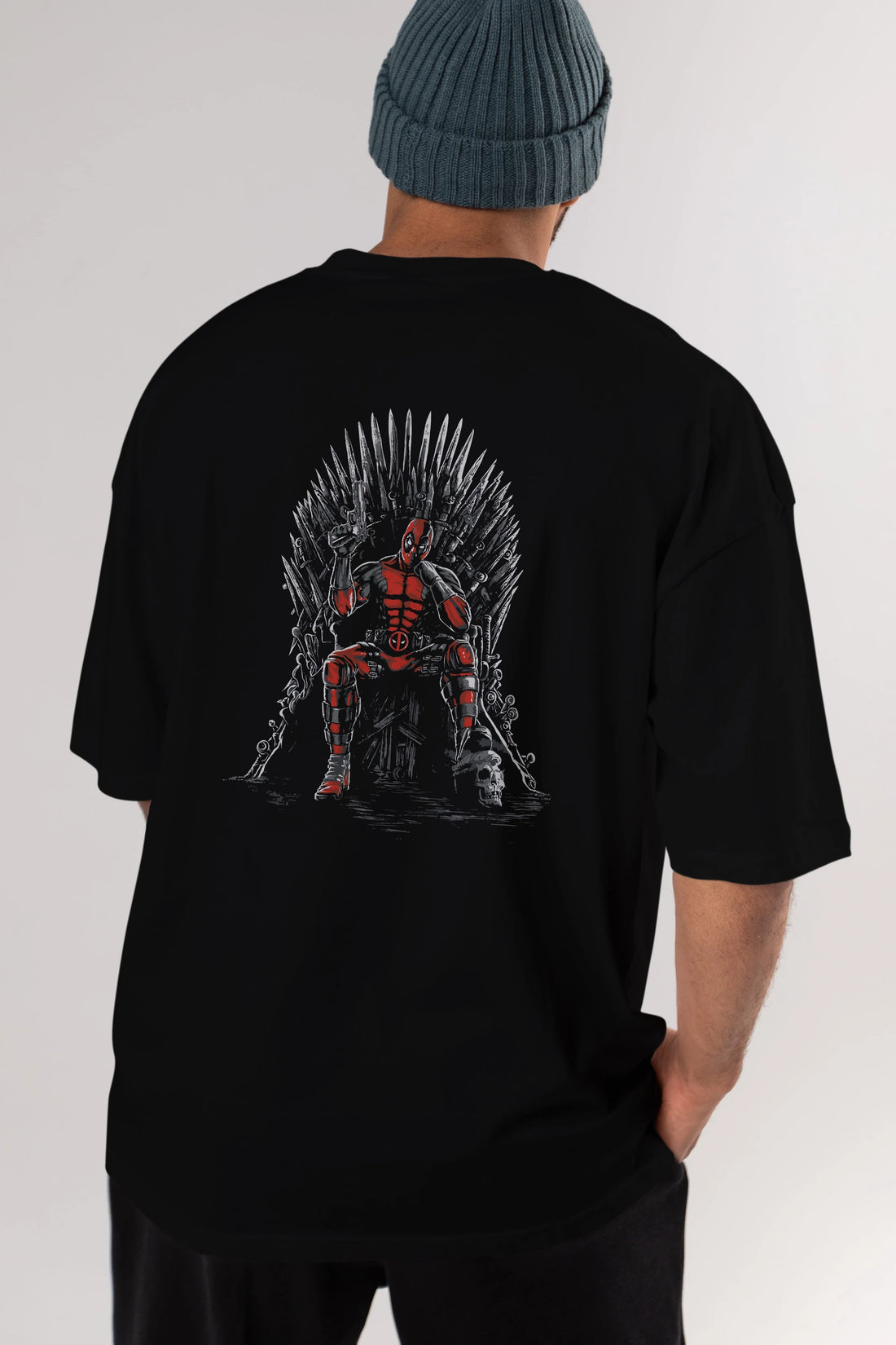 Deadpool (6) Arka Baskılı Oversize t-shirt Erkek Kadın Unisex %100 Pamuk Bisiklet Yaka tişort