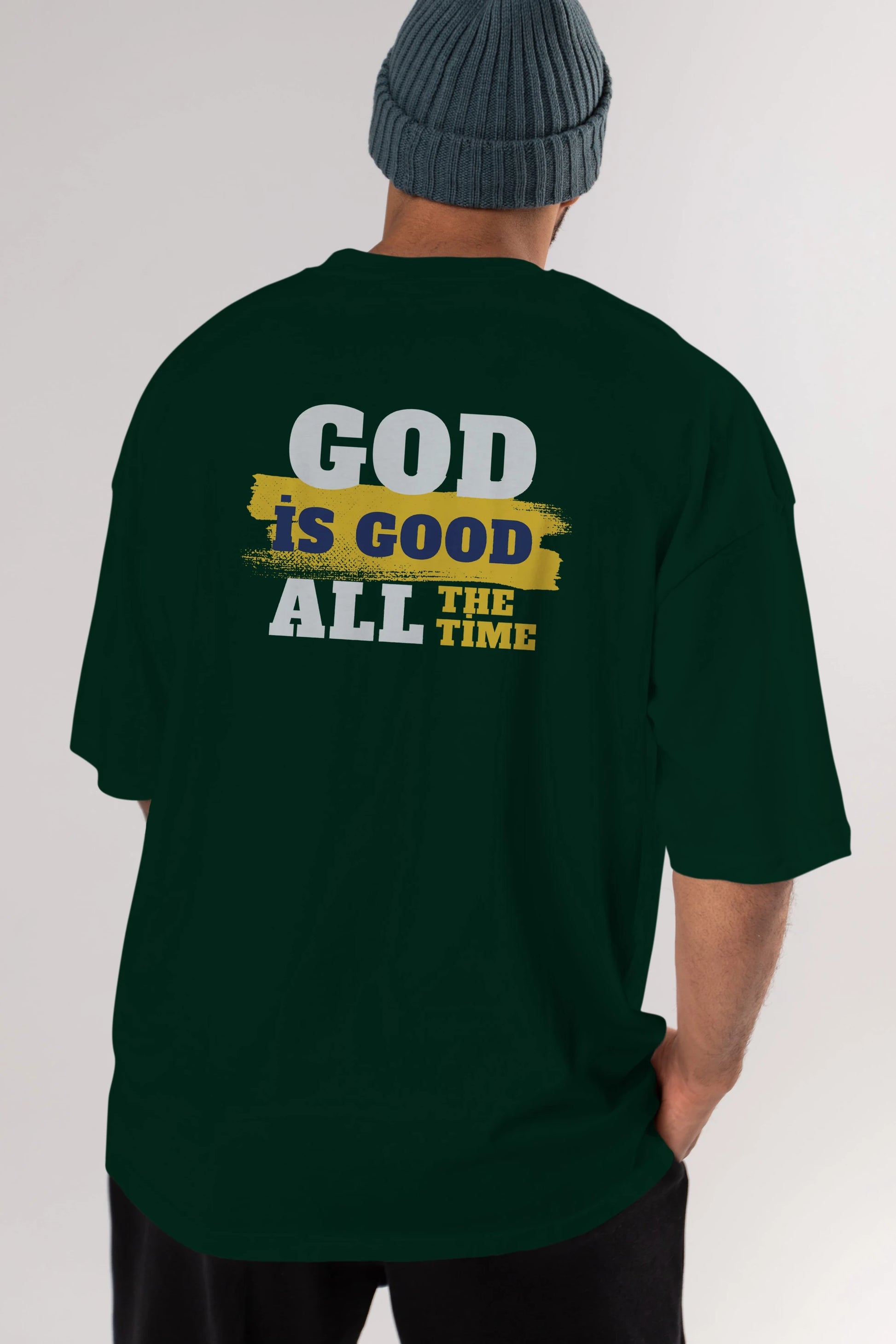 God is Good Yazılı Arka Baskılı Oversize t-shirt Erkek Kadın Unisex