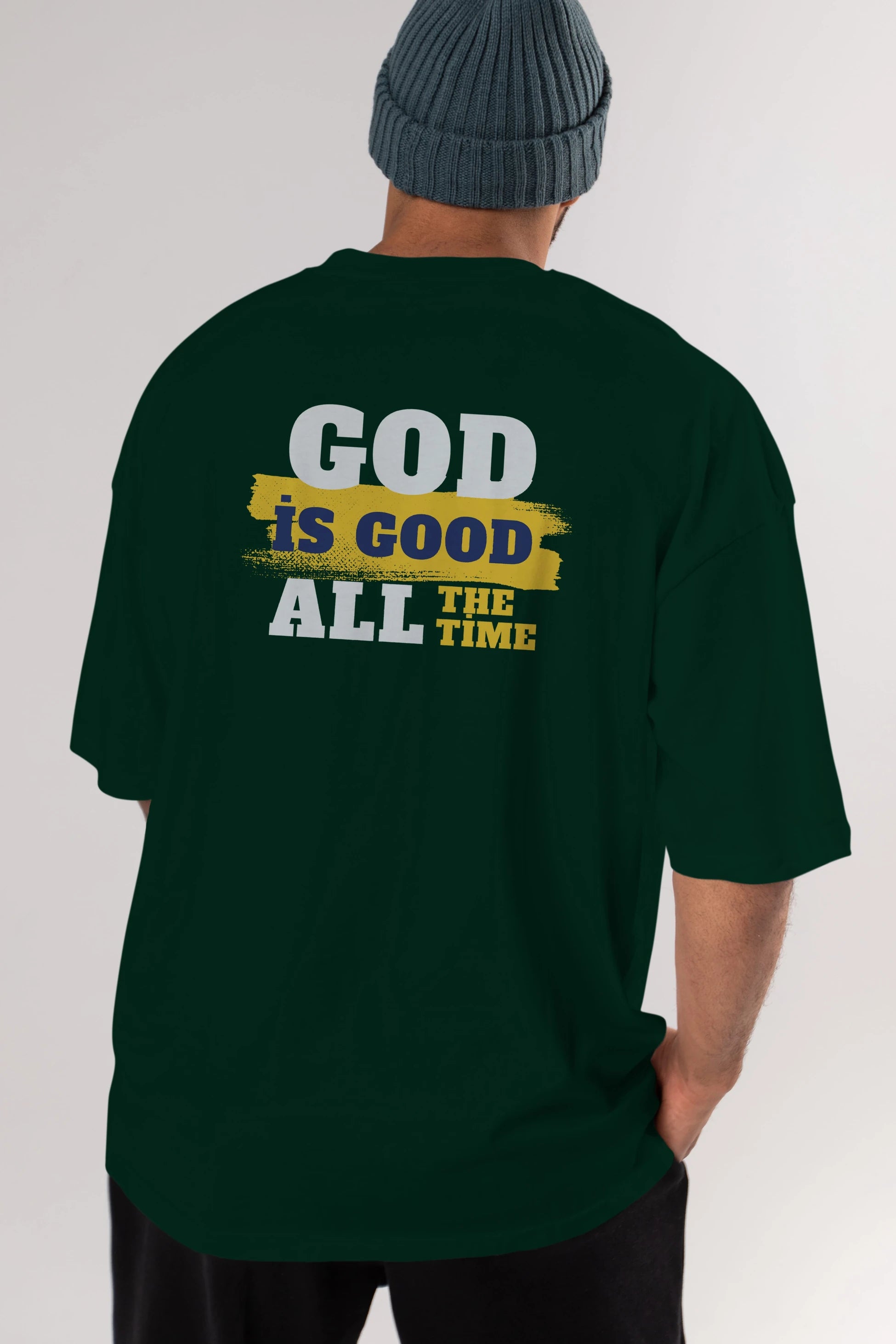 God is Good Yazılı Arka Baskılı Oversize t-shirt Erkek Kadın Unisex