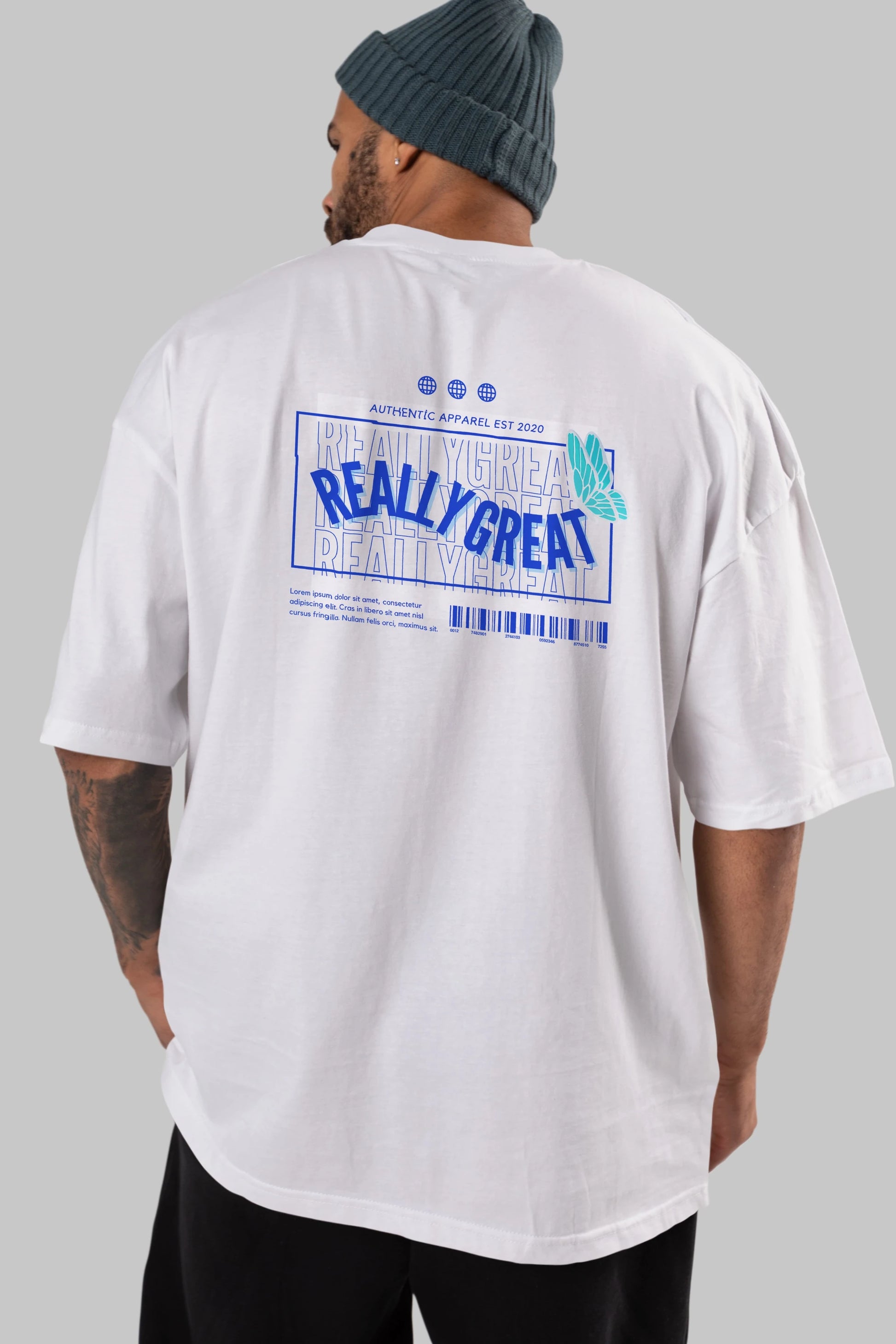 Really Great Yazılı Arka Baskılı Oversize t-shirt Erkek Kadın Unisex