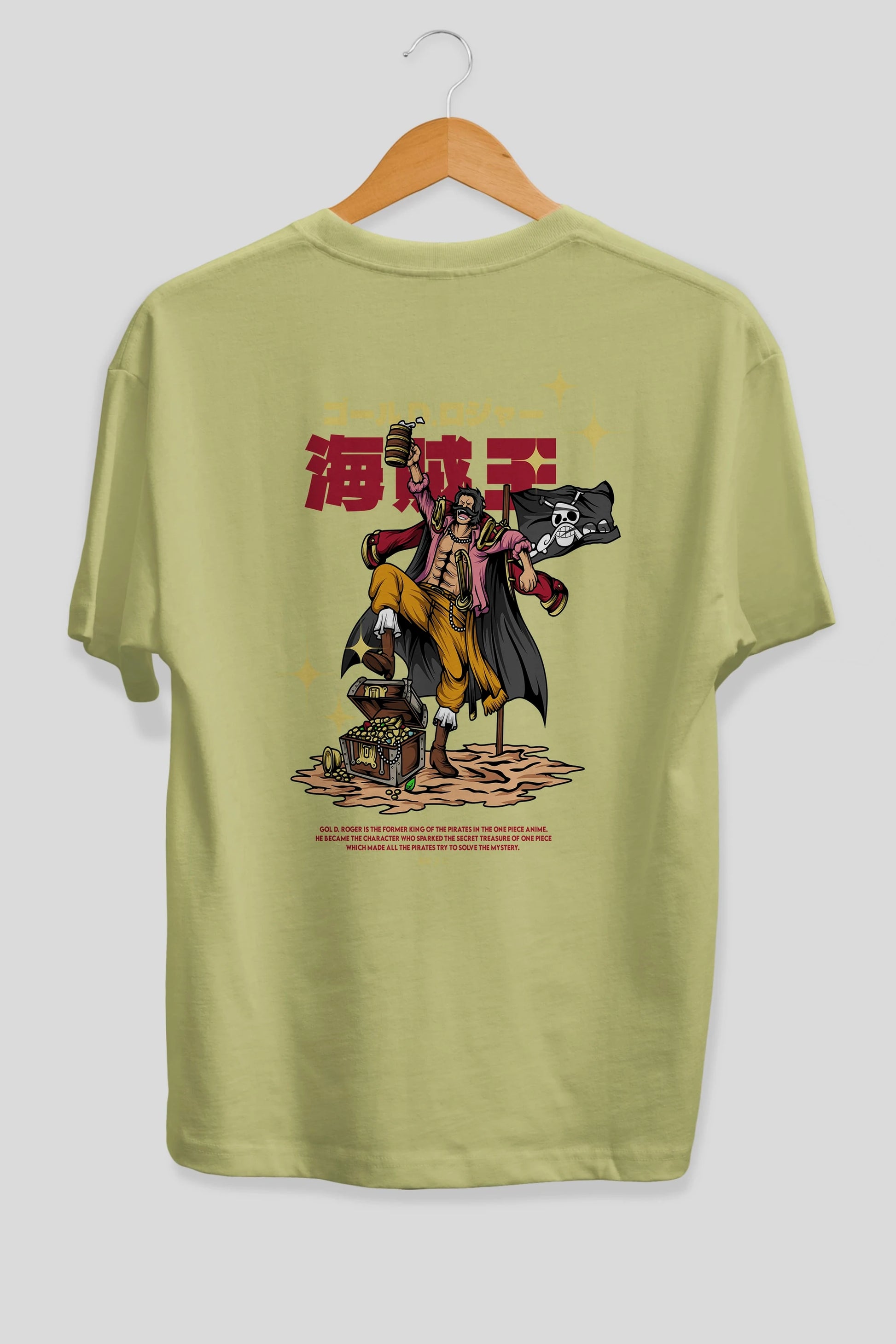 Roger Anime Arka Baskılı Oversize t-shirt Erkek Kadın Unisex