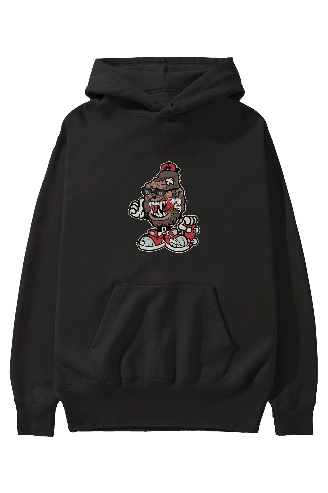 Gorilla Skater Ön Baskılı Hoodie Oversize Kapüşonlu Sweatshirt Erkek Kadın Unisex
