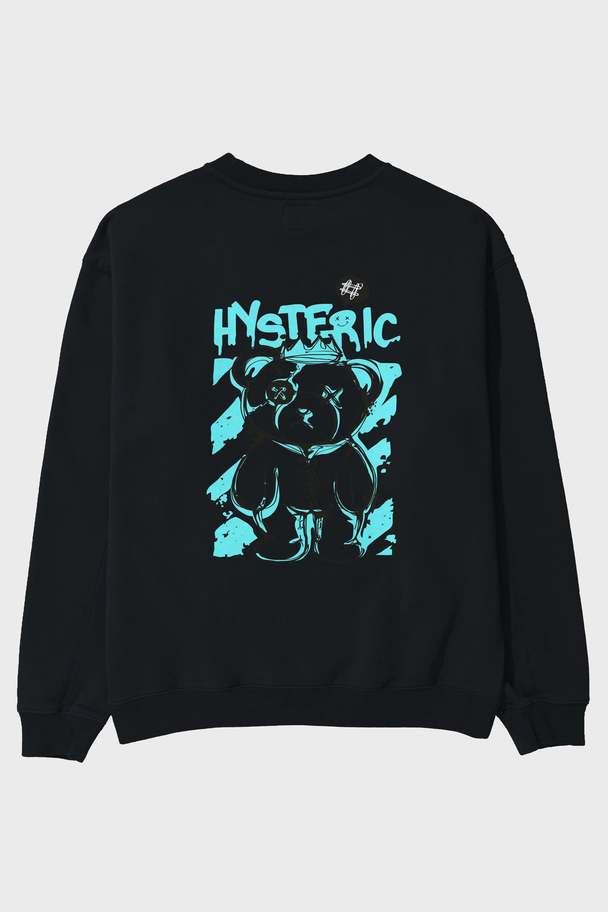 Hysteric Bear Arka Baskılı Oversize Sweatshirt Erkek Kadın Unisex