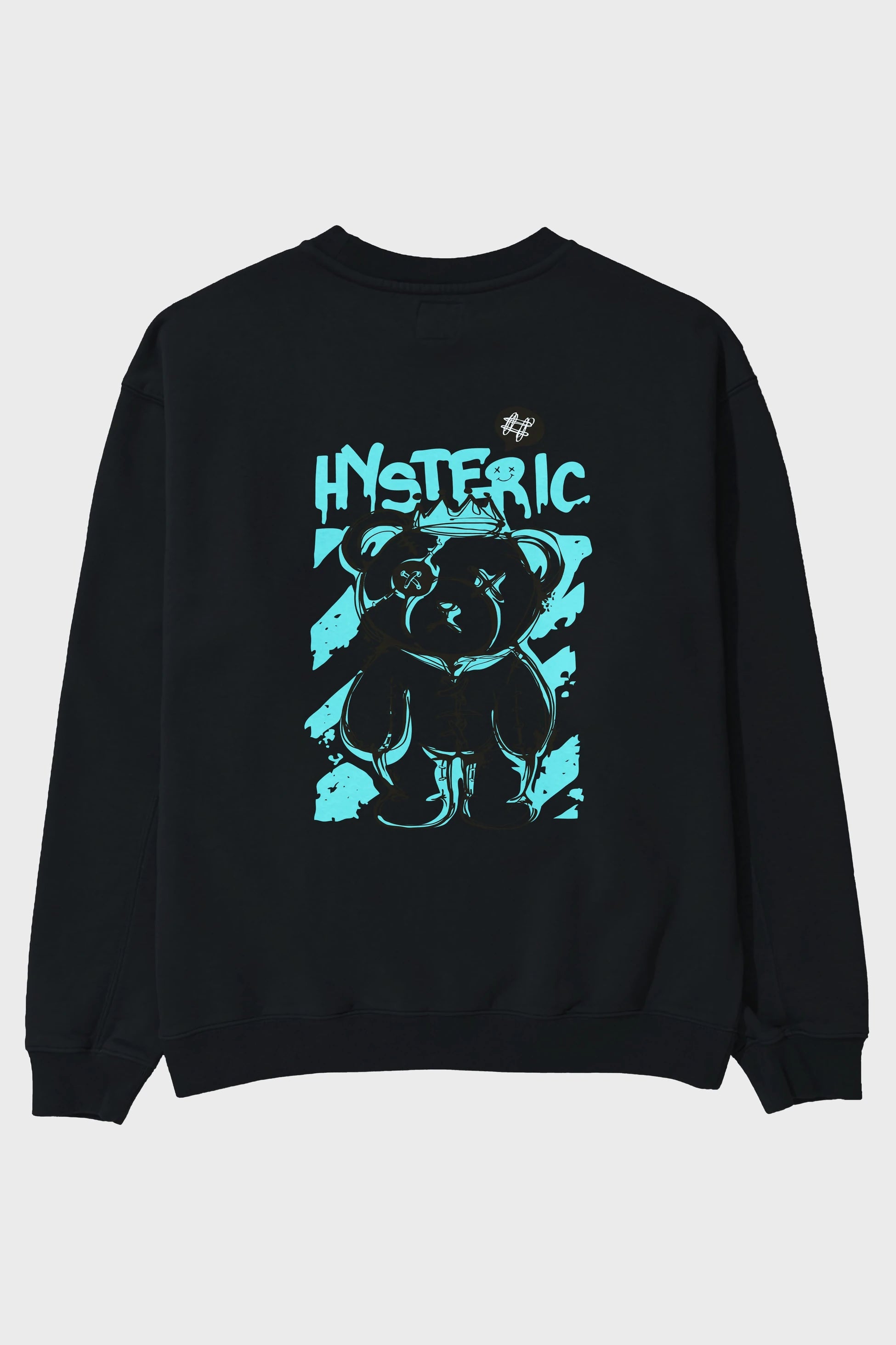 Hysteric Bear Arka Baskılı Oversize Sweatshirt Erkek Kadın Unisex