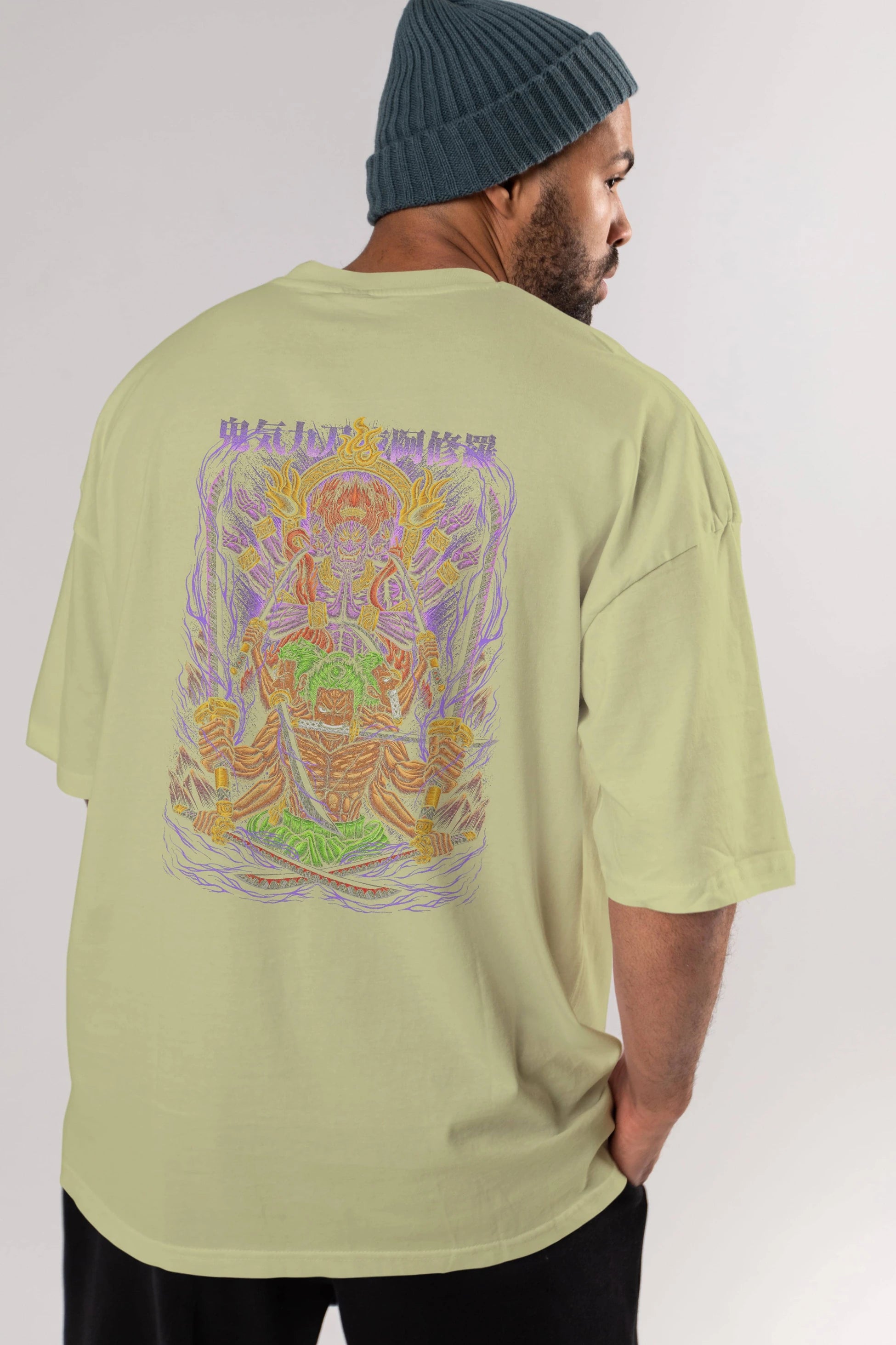 RORONOA ZORO 2 Anime Arka Baskılı Oversize t-shirt Erkek Kadın Unisex
