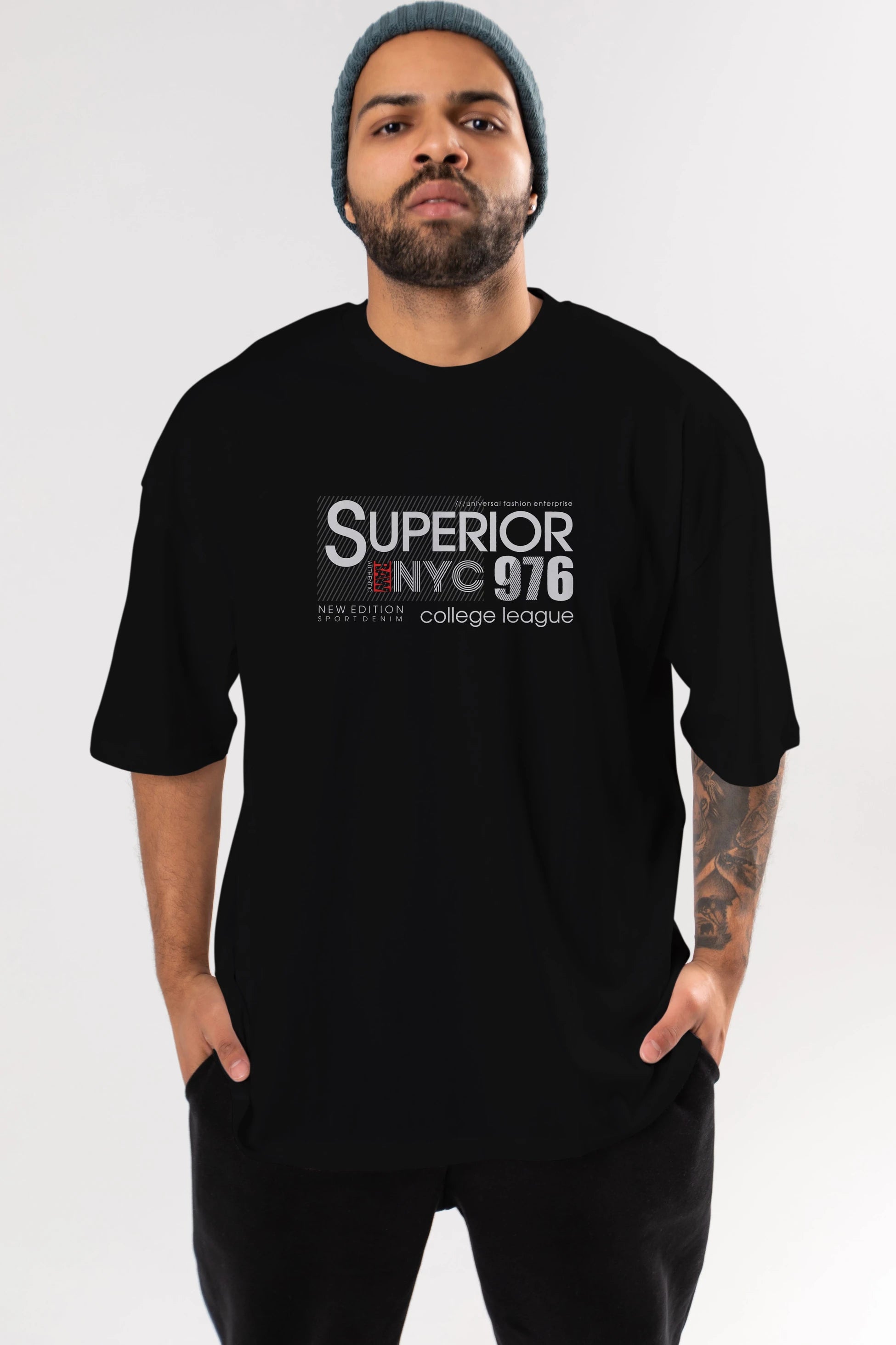 Superior 976 Ön Baskılı Oversize t-shirt Erkek Kadın Unisex