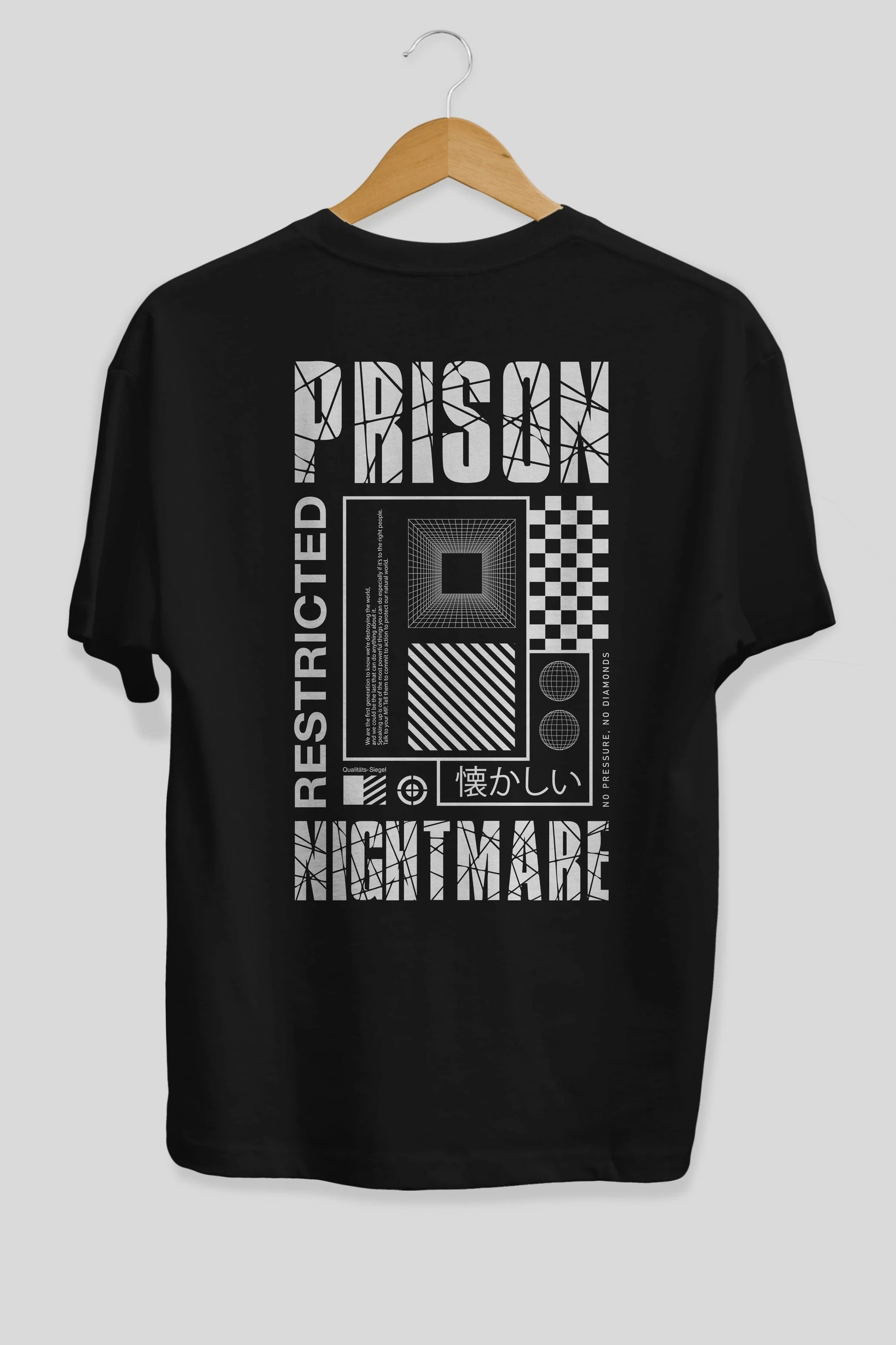 Prison Nightmare Arka Baskılı Oversize t-shirt Erkek Kadın Unisex
