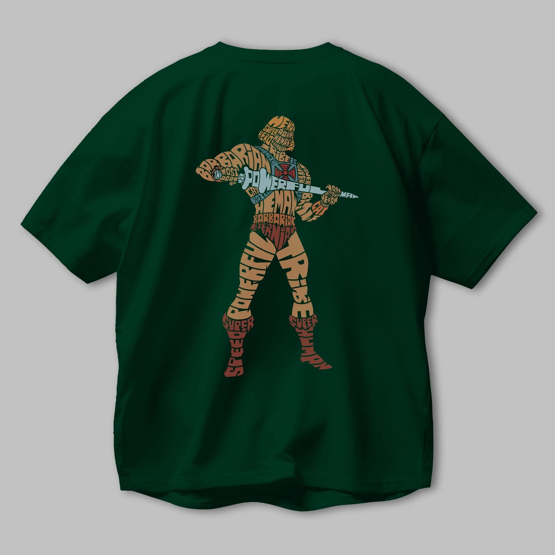 Heman Arka Baskılı Oversize t-shirt %100 pamuk Erkek Kadın Unisex