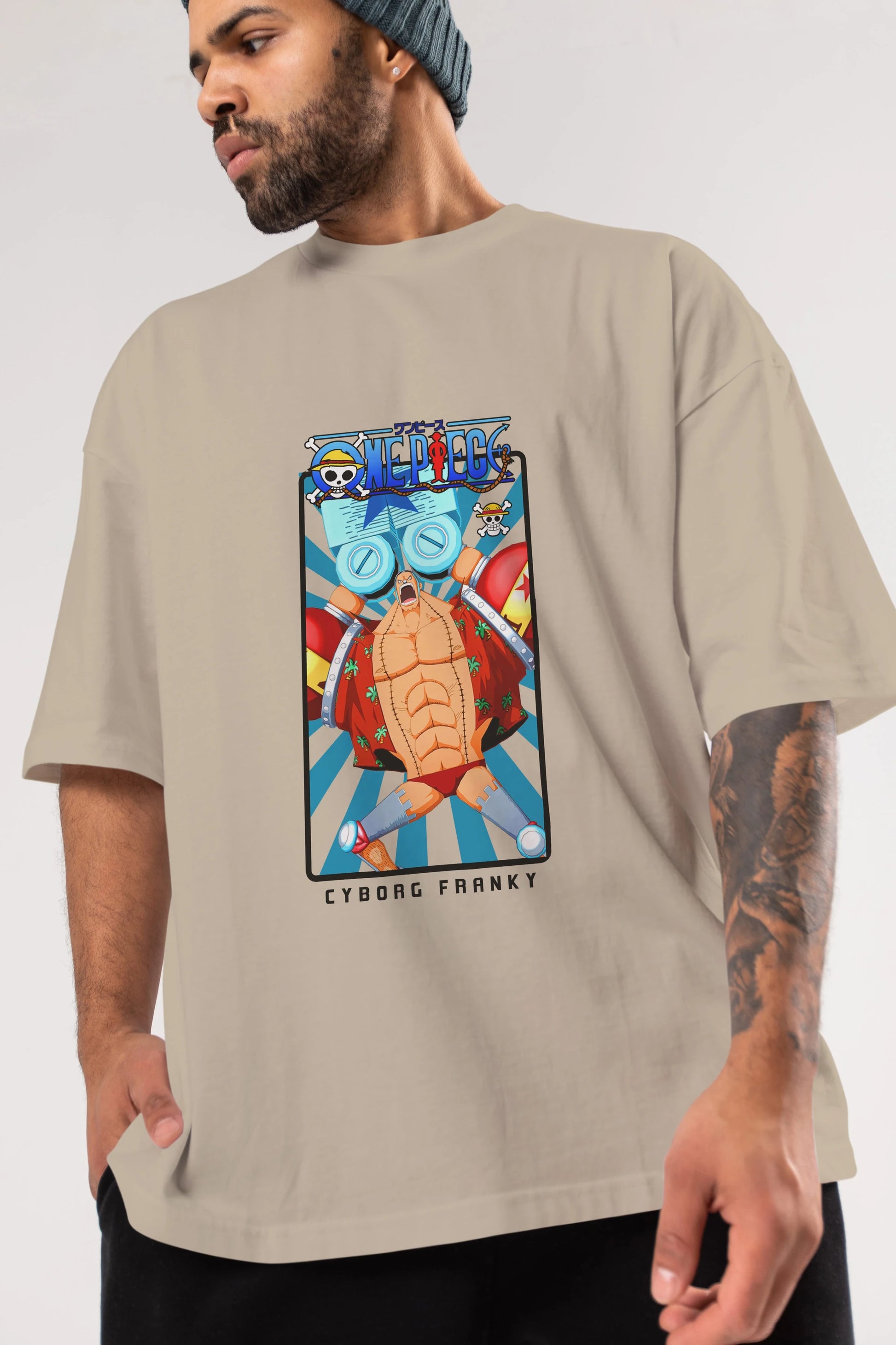 Franky Anime Ön Baskılı Oversize t-shirt Erkek Kadın Unisex