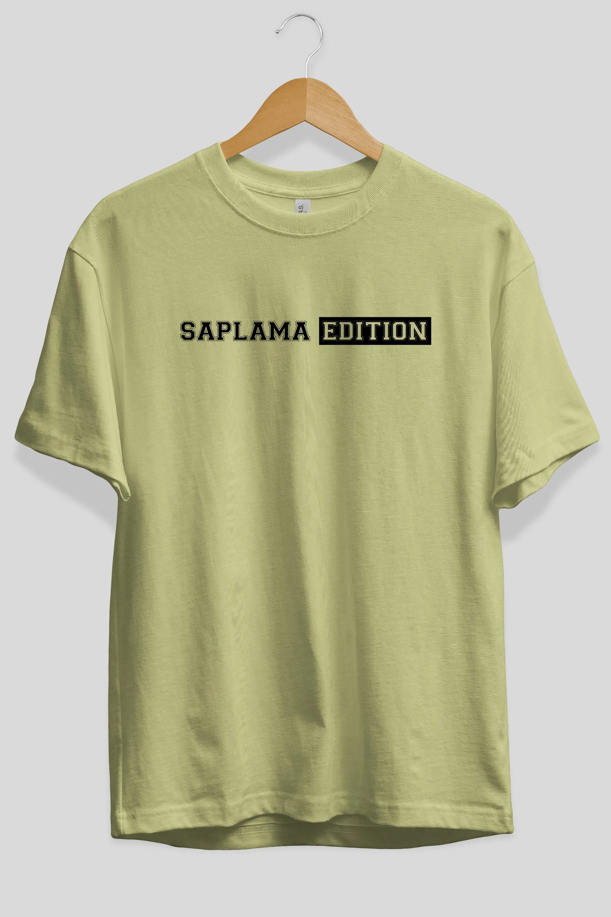 Saplama Edition Ön Baskılı Oversize t-shirt %100 pamuk Erkek Kadın Unisex