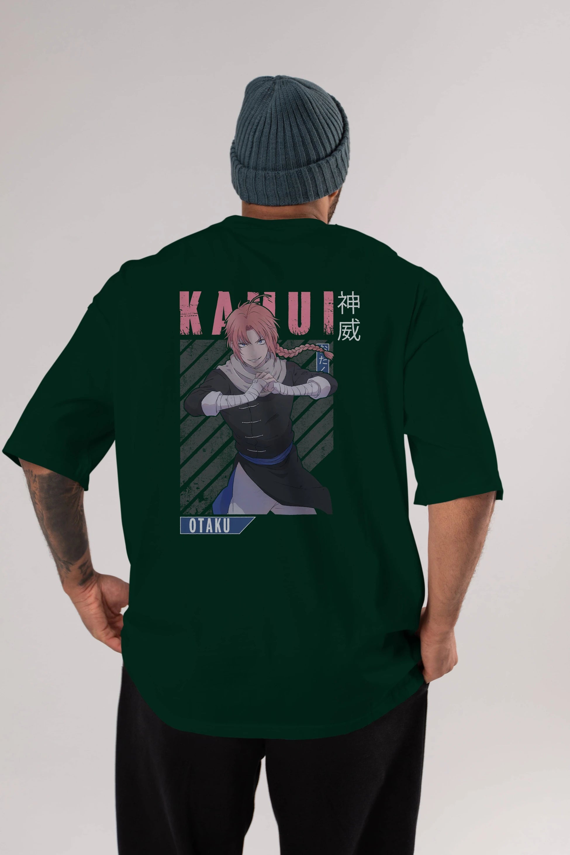 Kamui GINTAMA Anime Arka Baskılı Oversize t-shirt Erkek Kadın Unisex