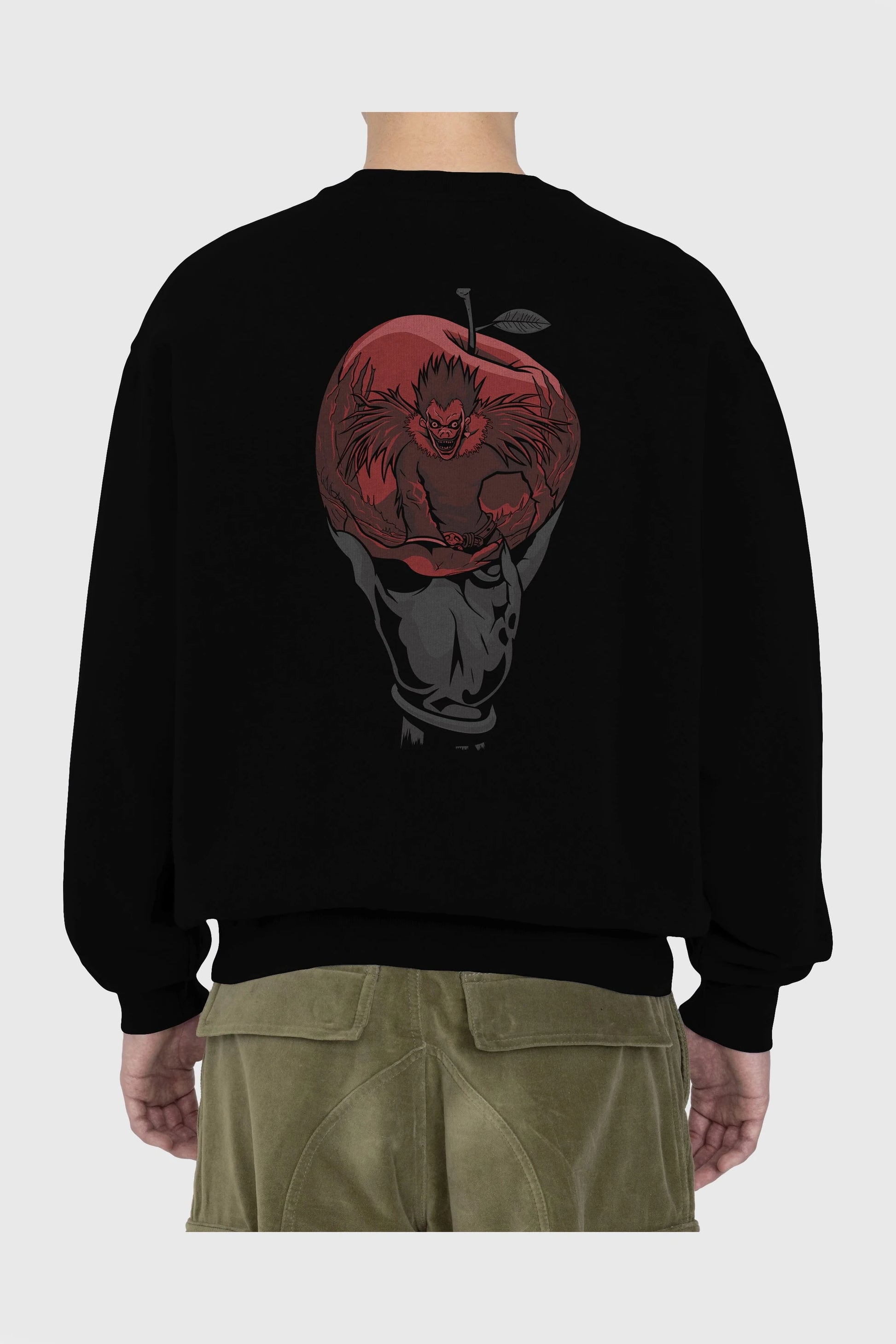 DEATH NOTE -RYUK Anime Arka Baskılı Oversize Sweatshirt Erkek Kadın Unisex