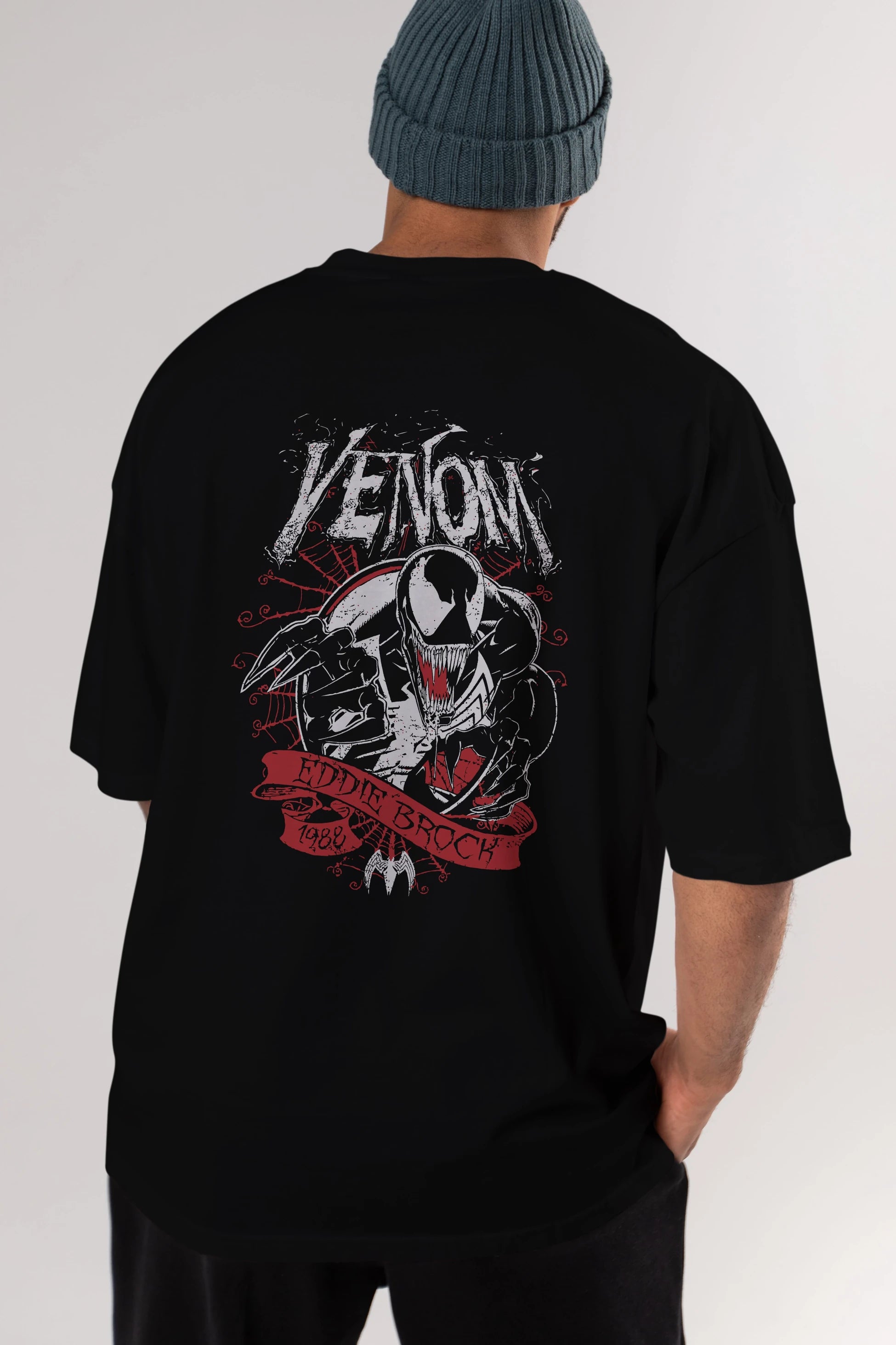 Venom (11) Arka Baskılı Oversize t-shirt Erkek Kadın Unisex %100 Pamuk Bisiklet Yaka tişort